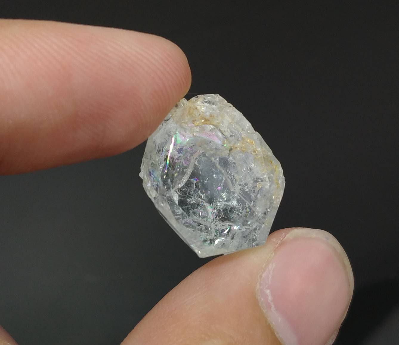 ARSAA GEMS AND MINERALSEtched gemmy clear transparent white Beryl crystal from Skardu GilgitBaltistan Pakistan, weight 6.3 grams - Premium  from ARSAA GEMS AND MINERALS - Just $33.00! Shop now at ARSAA GEMS AND MINERALS