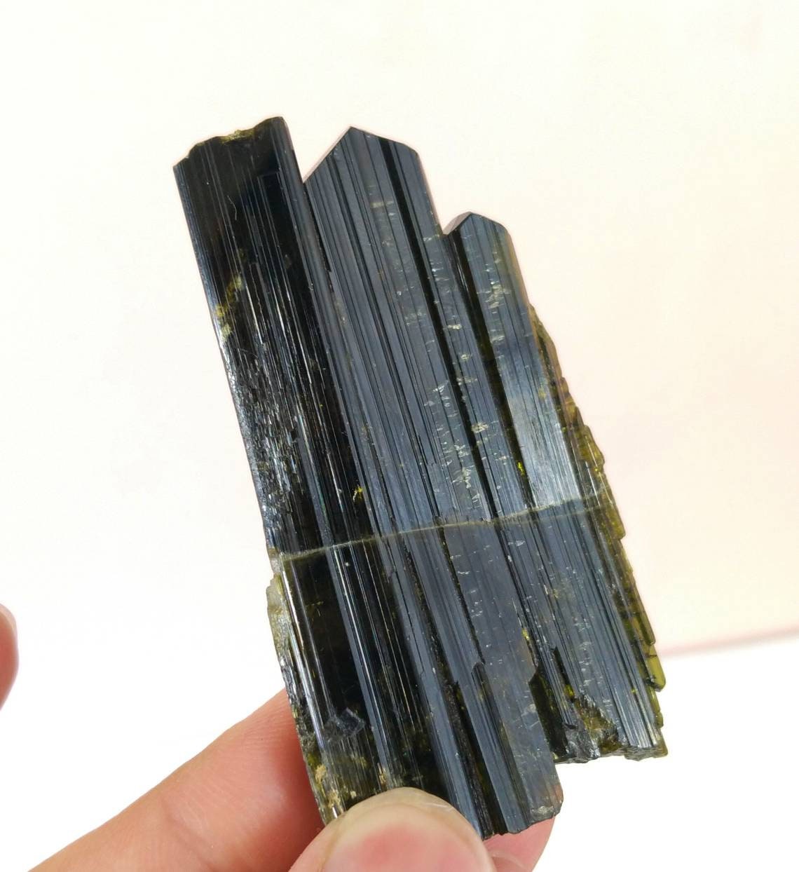 ARSAA GEMS AND MINERALSNatural pleochroic epidote cluster with excellent luster. Naturally bended from Muhamand Agency KP  Pakistan, weight 44.3 grams - Premium  from ARSAA GEMS AND MINERALS - Just $100.00! Shop now at ARSAA GEMS AND MINERALS