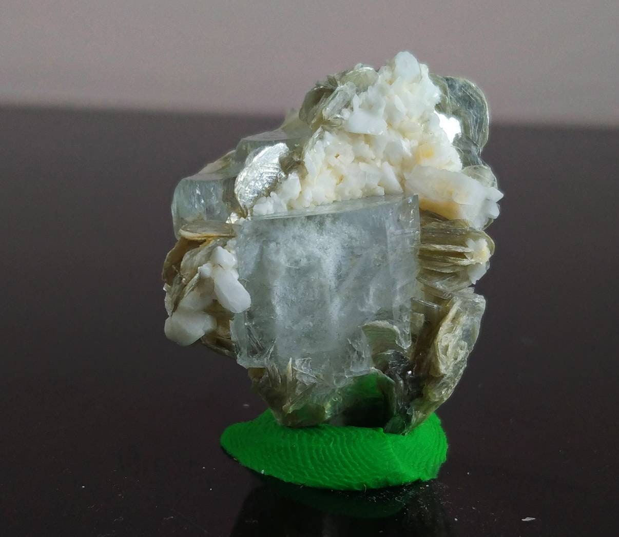 ARSAA GEMS AND MINERALSNatural light blue transparent aquamarine cluster with moscovite from Skardu GilgitBaltistan Pakistan, weight 19.2 grams - Premium  from ARSAA GEMS AND MINERALS - Just $50.00! Shop now at ARSAA GEMS AND MINERALS