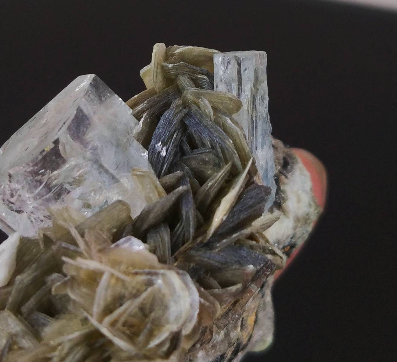 ARSAA GEMS AND MINERALSNatural light blue transparent aquamarine specimen with moscovite from Skardu GilgitBaltistan Pakistan, weight 47.4 grams - Premium  from ARSAA GEMS AND MINERALS - Just $70.00! Shop now at ARSAA GEMS AND MINERALS