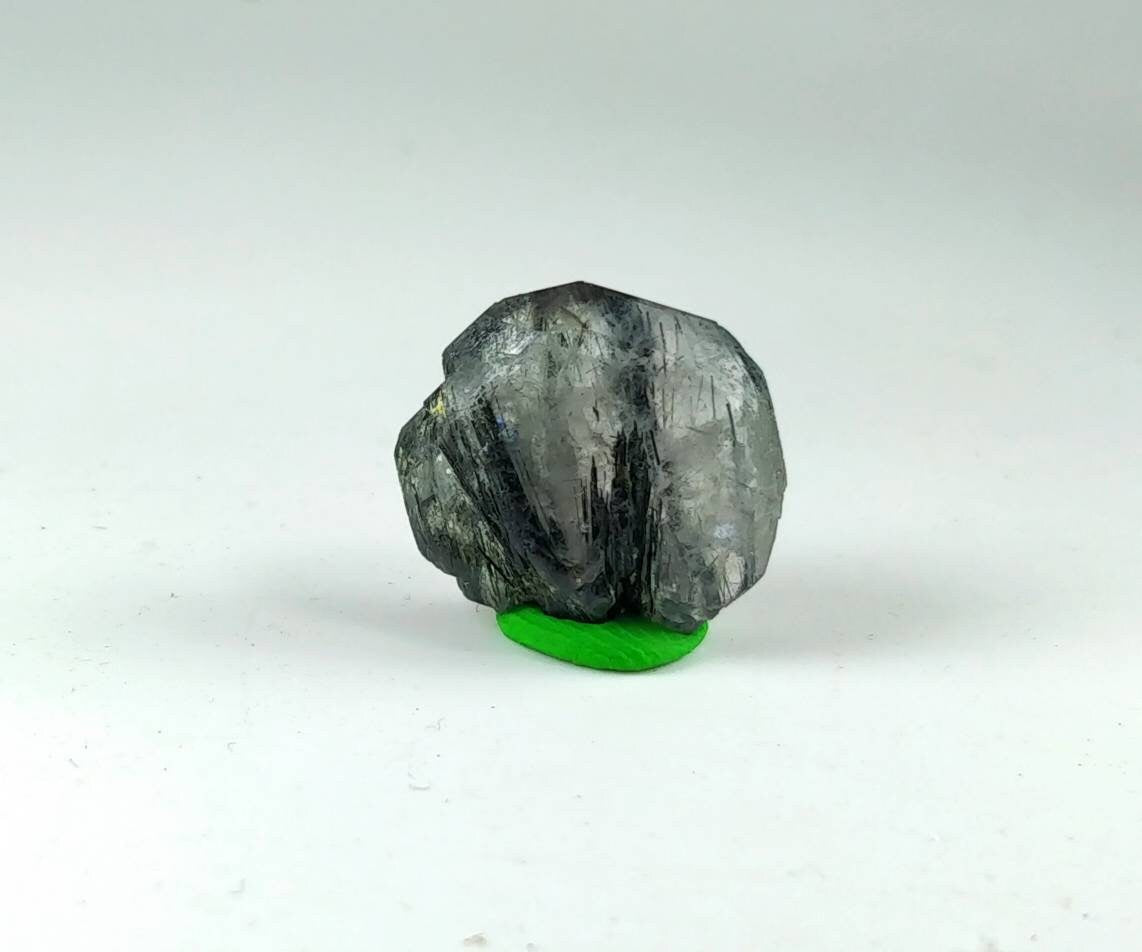 ARSAA GEMS AND MINERALSApatite with actinolite inclusion transparent small thumbnail size crystal from Mohmand Agency KPK Pakistan, weight 3.7 grams - Premium  from ARSAA GEMS AND MINERALS - Just $25.00! Shop now at ARSAA GEMS AND MINERALS