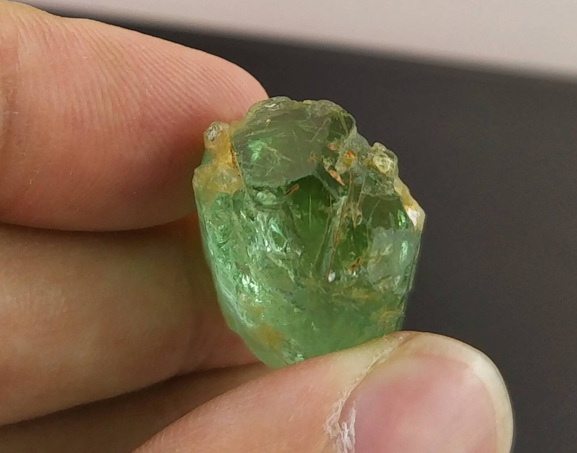 ARSAA GEMS AND MINERALSFine Quality beautiful natural 14.1 gram terminated green Tourmaline crystal from Africa - Premium  from ARSAA GEMS AND MINERALS - Just $130.00! Shop now at ARSAA GEMS AND MINERALS