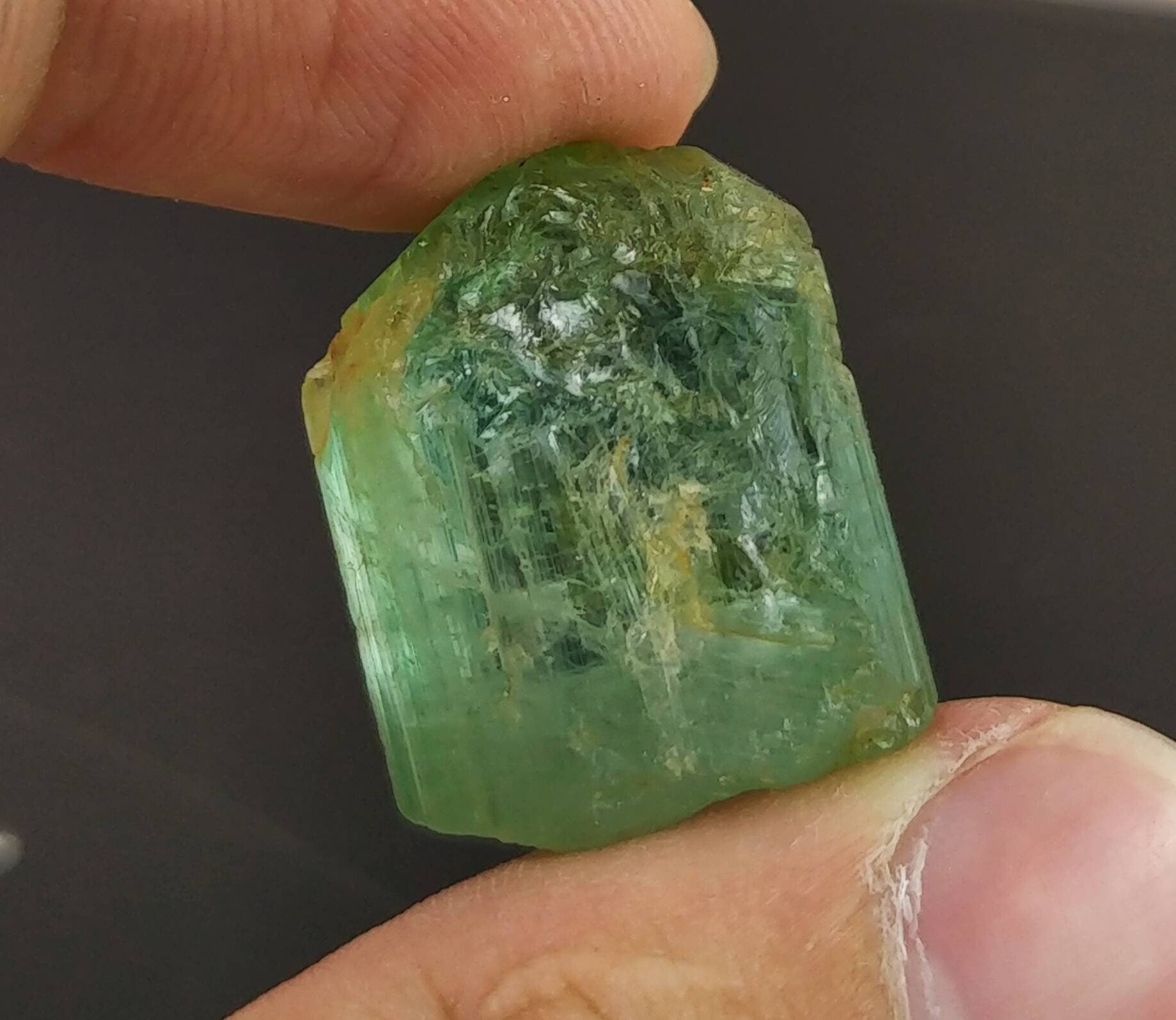 ARSAA GEMS AND MINERALSFine Quality beautiful natural 14.1 gram terminated green Tourmaline crystal from Africa - Premium  from ARSAA GEMS AND MINERALS - Just $130.00! Shop now at ARSAA GEMS AND MINERALS