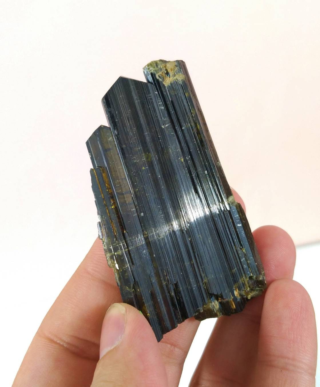 ARSAA GEMS AND MINERALSNatural pleochroic epidote cluster with excellent luster. Naturally bended from Muhamand Agency KP  Pakistan, weight 44.3 grams - Premium  from ARSAA GEMS AND MINERALS - Just $100.00! Shop now at ARSAA GEMS AND MINERALS