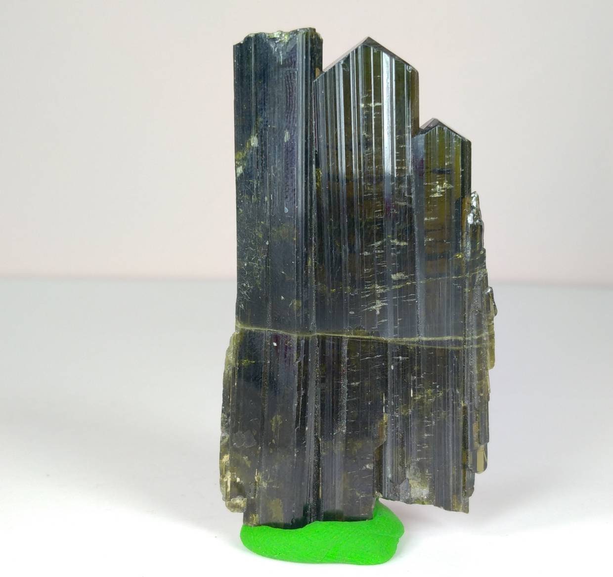 ARSAA GEMS AND MINERALSNatural pleochroic epidote cluster with excellent luster. Naturally bended from Muhamand Agency KP  Pakistan, weight 44.3 grams - Premium  from ARSAA GEMS AND MINERALS - Just $100.00! Shop now at ARSAA GEMS AND MINERALS