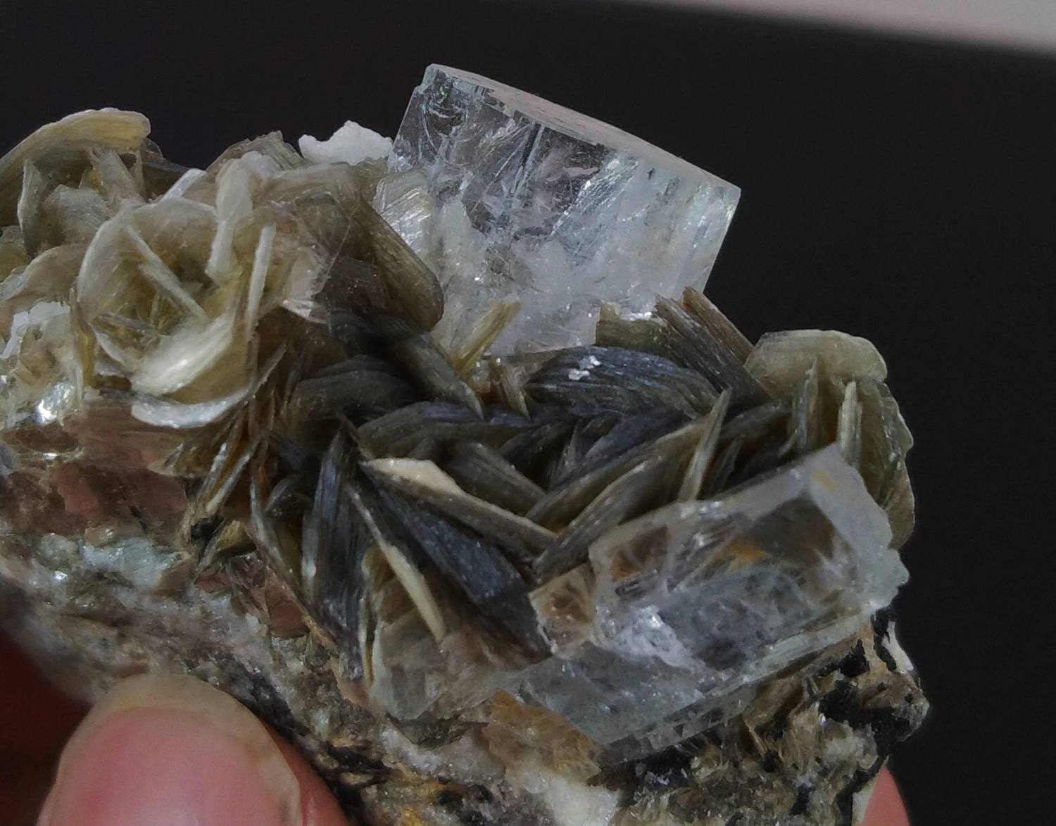 ARSAA GEMS AND MINERALSNatural light blue transparent aquamarine specimen with moscovite from Skardu GilgitBaltistan Pakistan, weight 47.4 grams - Premium  from ARSAA GEMS AND MINERALS - Just $70.00! Shop now at ARSAA GEMS AND MINERALS