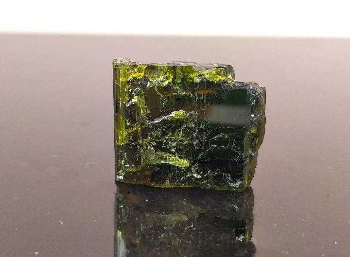 ARSAA GEMS AND MINERALSNatural fine quality beautiful 11.3 gram terminated green and yellow dichroic epidote crystal with wonderful structure from Mohmand Agency - Premium  from ARSAA GEMS AND MINERALS - Just $40.00! Shop now at ARSAA GEMS AND MINERALS