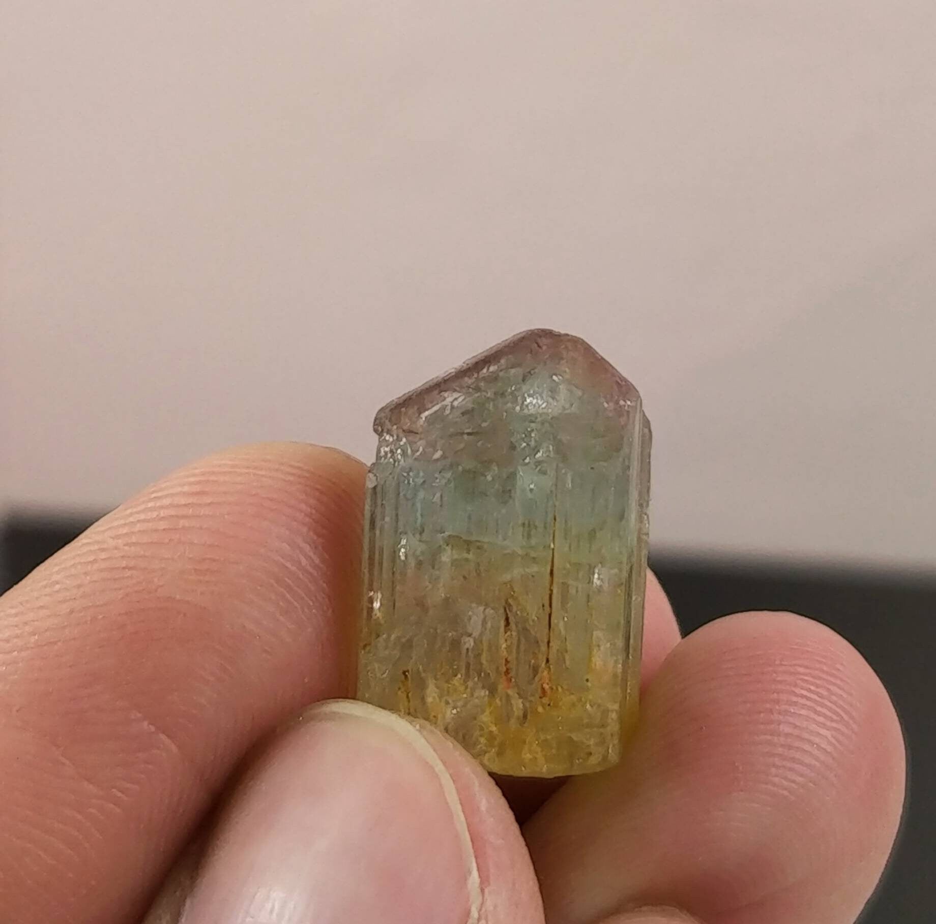 ARSAA GEMS AND MINERALSTricolor terminated tourmaline crystal 6.2 grams weight from Africa - Premium  from ARSAA GEMS AND MINERALS - Just $100.00! Shop now at ARSAA GEMS AND MINERALS