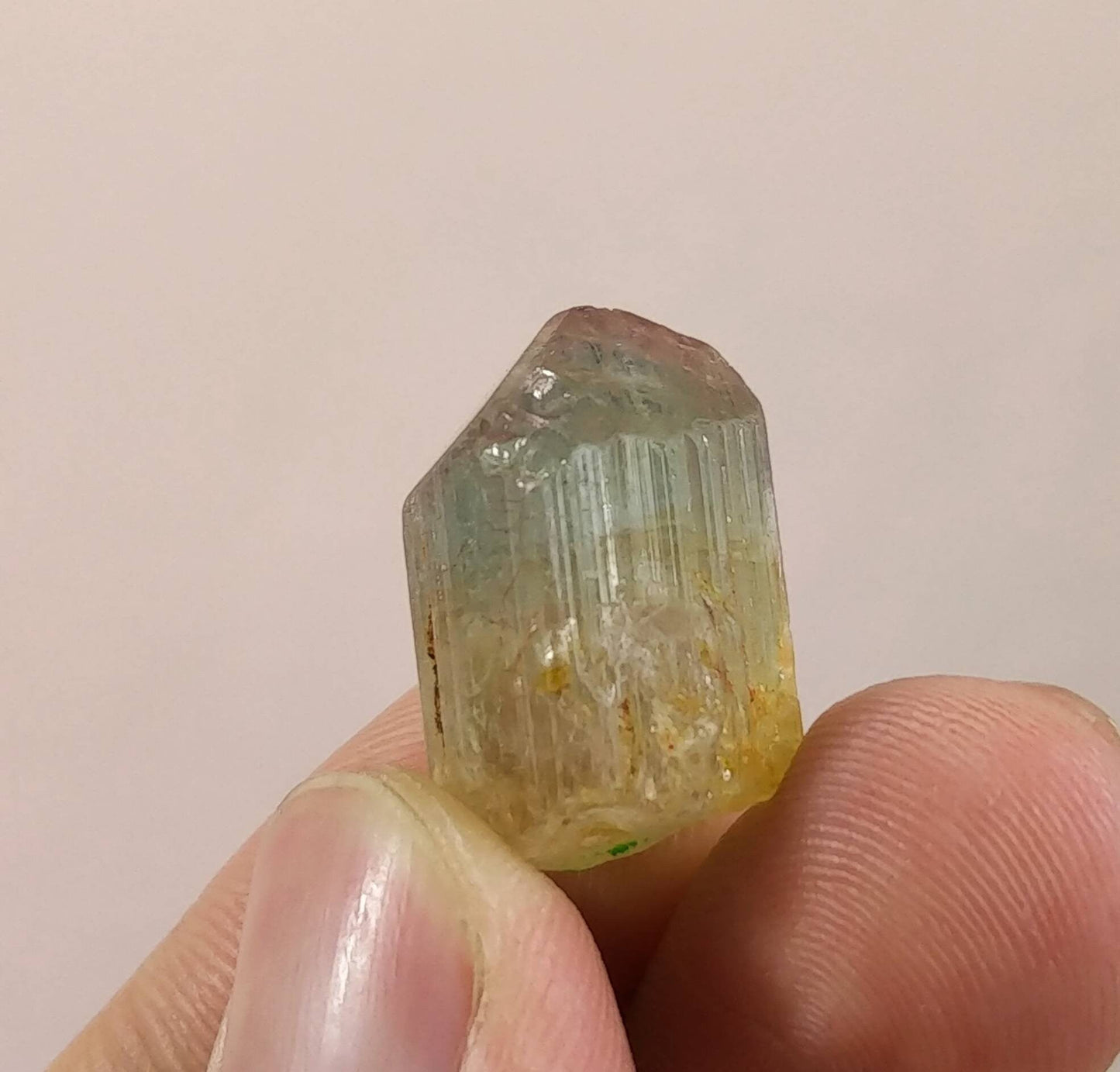 ARSAA GEMS AND MINERALSTricolor terminated tourmaline crystal 6.2 grams weight from Africa - Premium  from ARSAA GEMS AND MINERALS - Just $100.00! Shop now at ARSAA GEMS AND MINERALS