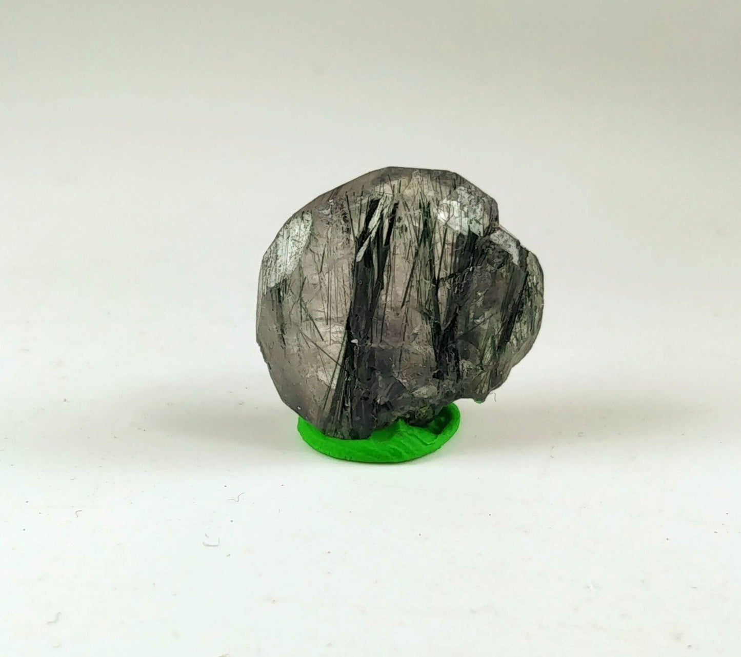 ARSAA GEMS AND MINERALSApatite with actinolite inclusion transparent small thumbnail size crystal from Mohmand Agency KPK Pakistan, weight 3.7 grams - Premium  from ARSAA GEMS AND MINERALS - Just $25.00! Shop now at ARSAA GEMS AND MINERALS