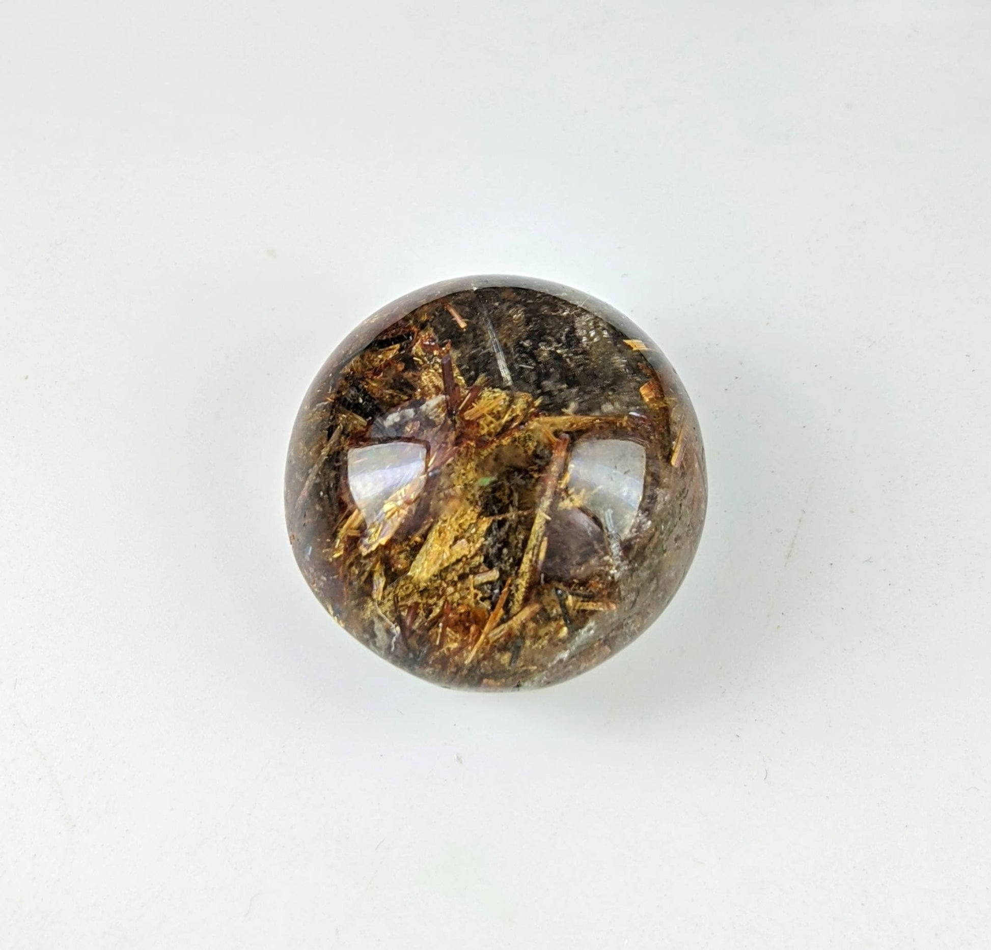 ARSAA GEMS AND MINERALSNatural fine quality nice clarity golden Rutile included cabochon from Zagi Mountain KP Pakistan, weight 11.6 grams - Premium  from ARSAA GEMS AND MINERALS - Just $40.00! Shop now at ARSAA GEMS AND MINERALS