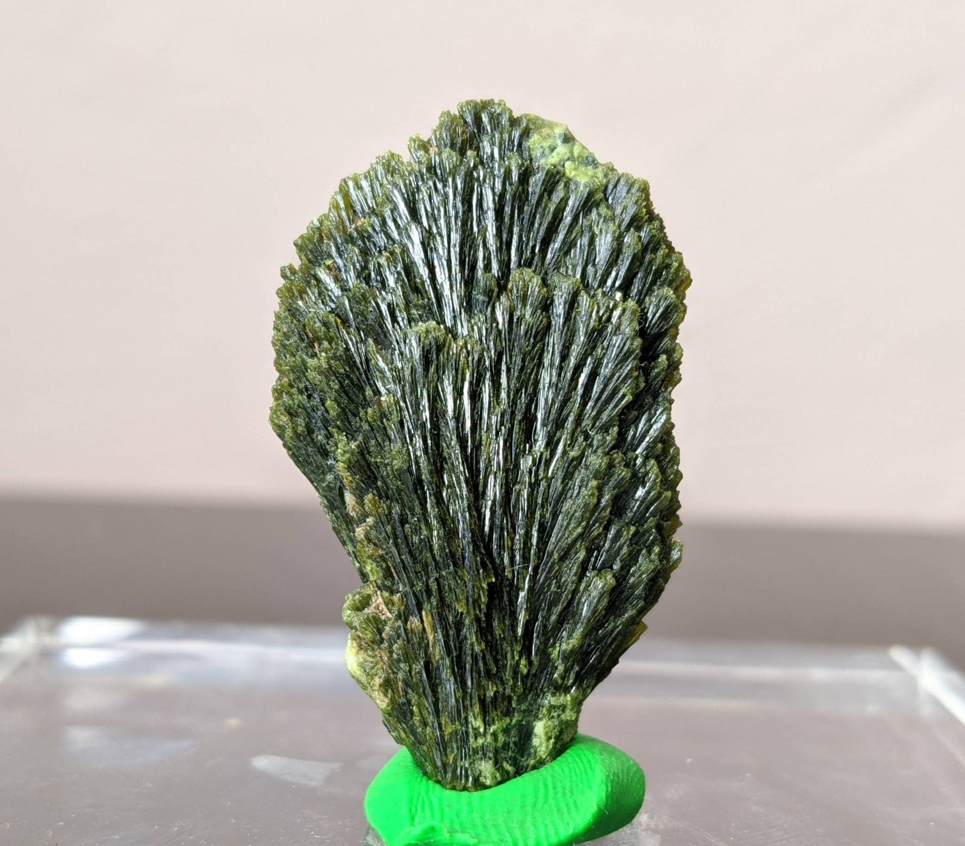 ARSAA GEMS AND MINERALSNatural green spray epidote crystal from Balochistan Pakistan, weight 10.5 grams - Premium  from ARSAA GEMS AND MINERALS - Just $25.00! Shop now at ARSAA GEMS AND MINERALS
