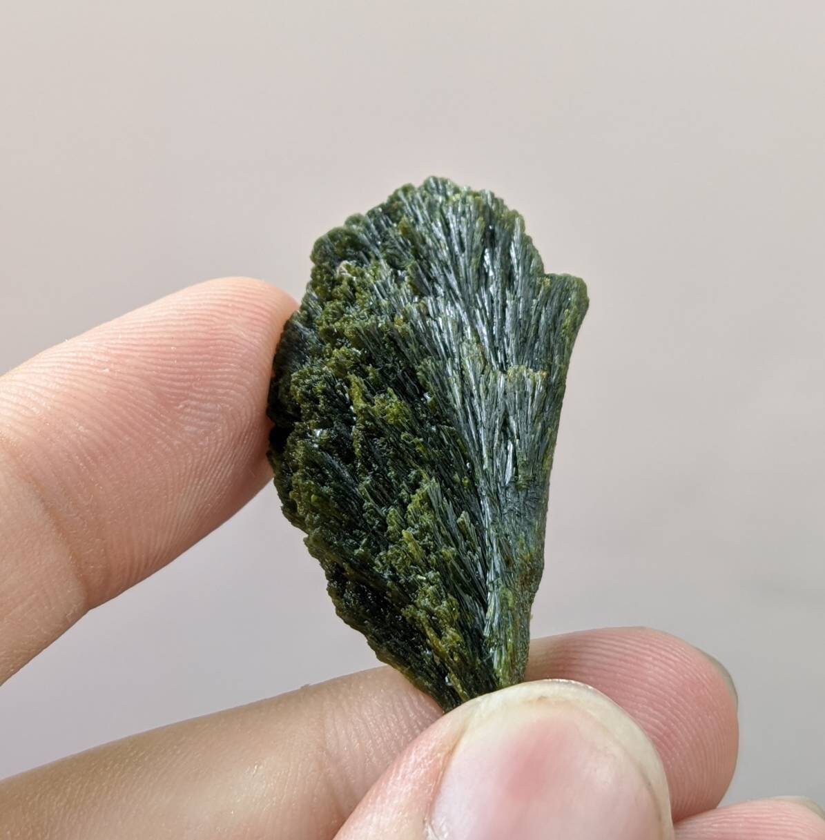 ARSAA GEMS AND MINERALSNatural green spray epidote crystal from Balochistan Pakistan, weight 12.2 grams - Premium  from ARSAA GEMS AND MINERALS - Just $25.00! Shop now at ARSAA GEMS AND MINERALS