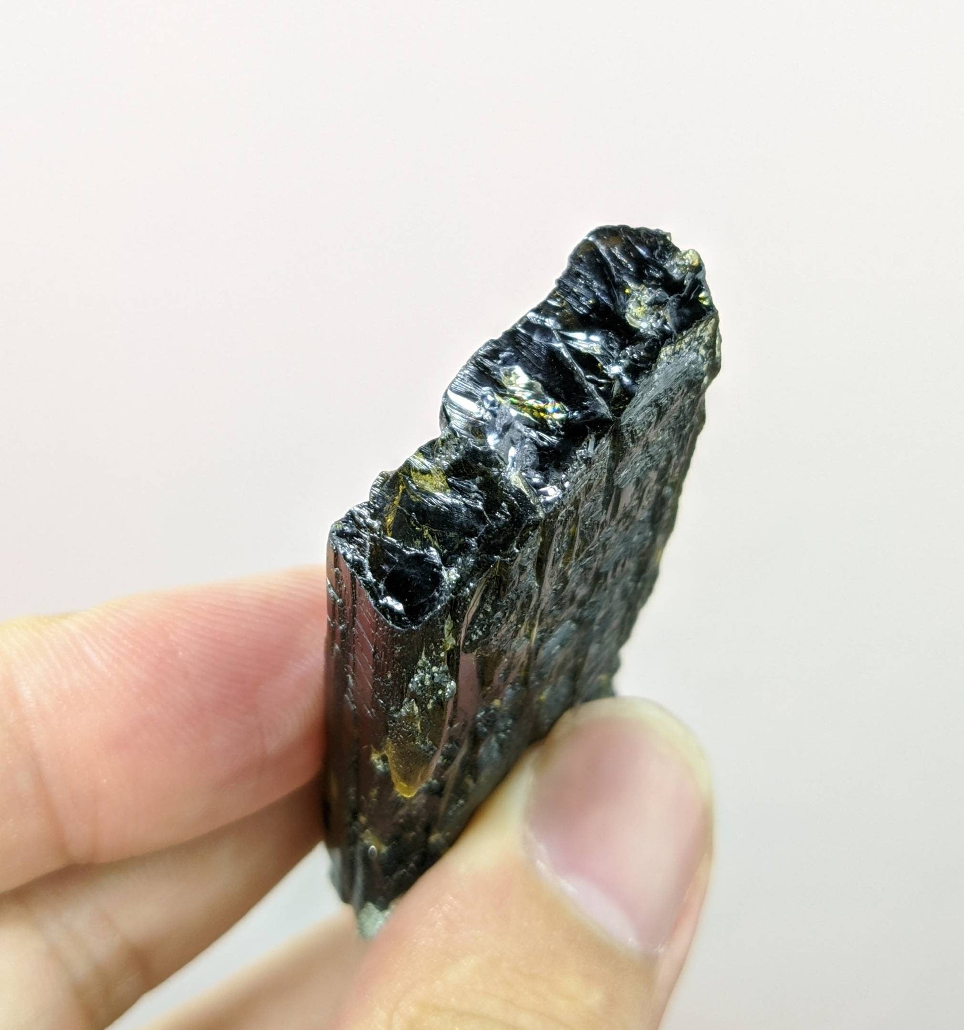 ARSAA GEMS AND MINERALSNatural transparent aesthetic 44.2 grams Beautiful pleochroic dark brown etched epidote crystal from Pakistan - Premium  from ARSAA GEMS AND MINERALS - Just $30.00! Shop now at ARSAA GEMS AND MINERALS