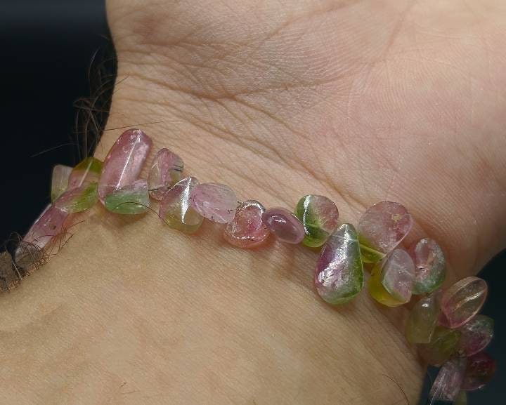 ARSAA GEMS AND MINERALSTop quality beautiful 10.5 grams watermelon tourmaline pear shape  beads string from Afghanistan - Premium  from ARSAA GEMS AND MINERALS - Just $100.00! Shop now at ARSAA GEMS AND MINERALS