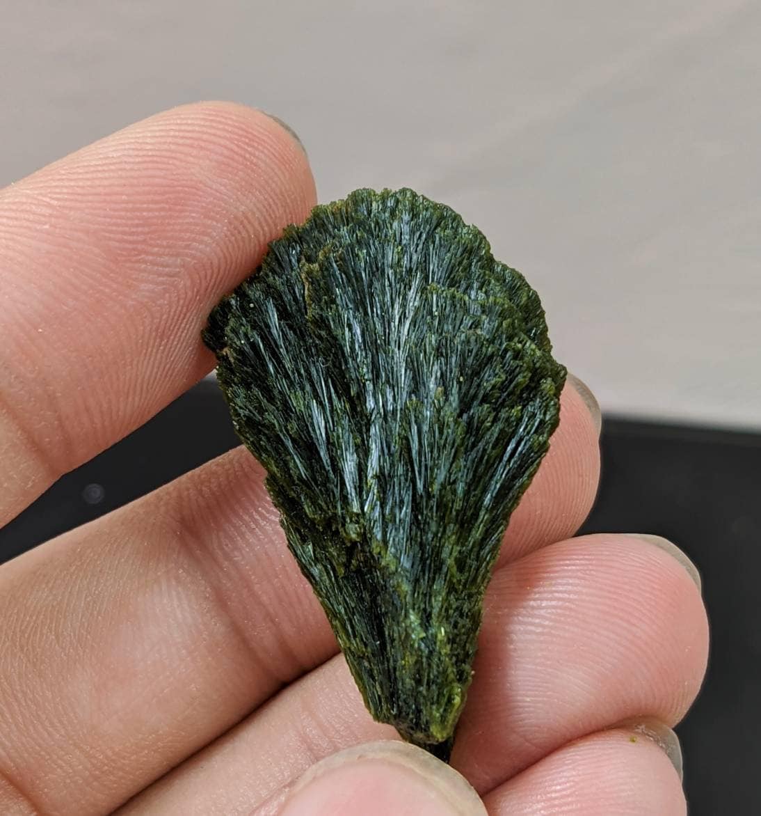 ARSAA GEMS AND MINERALSNatural green spray epidote crystal from Balochistan Pakistan, weight 7.7 grams - Premium  from ARSAA GEMS AND MINERALS - Just $25.00! Shop now at ARSAA GEMS AND MINERALS