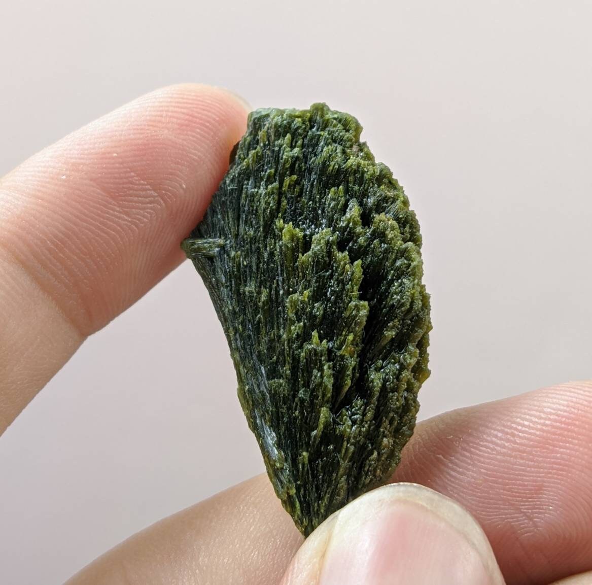 ARSAA GEMS AND MINERALSNatural green spray epidote crystal from Balochistan Pakistan, weight 12.2 grams - Premium  from ARSAA GEMS AND MINERALS - Just $25.00! Shop now at ARSAA GEMS AND MINERALS