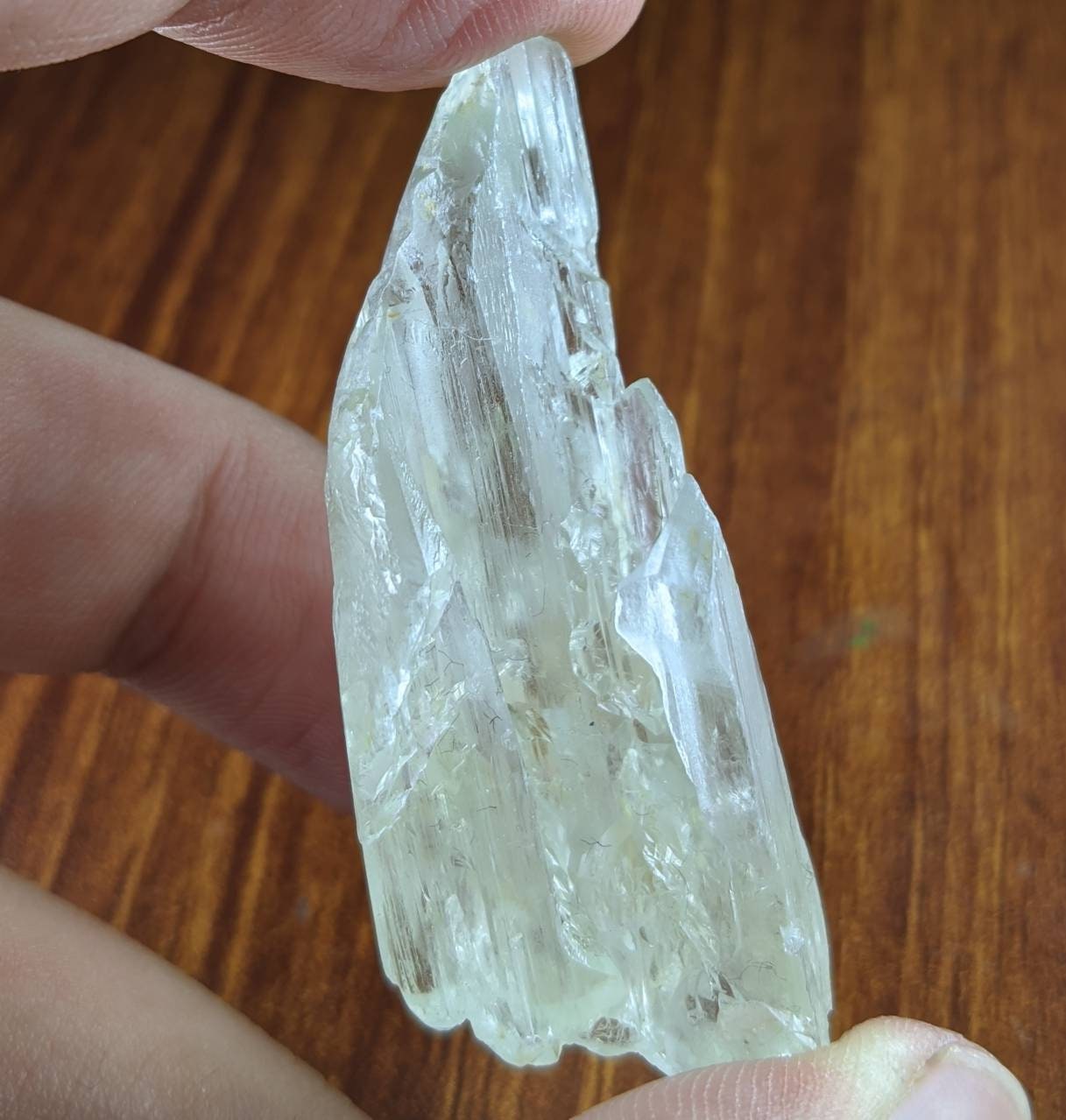 ARSAA GEMS AND MINERALSNatural fine quality aesthetic 27.5 grams yellow colors clear lustrous etched kunzite crystal from Afghanistan - Premium  from ARSAA GEMS AND MINERALS - Just $30.00! Shop now at ARSAA GEMS AND MINERALS
