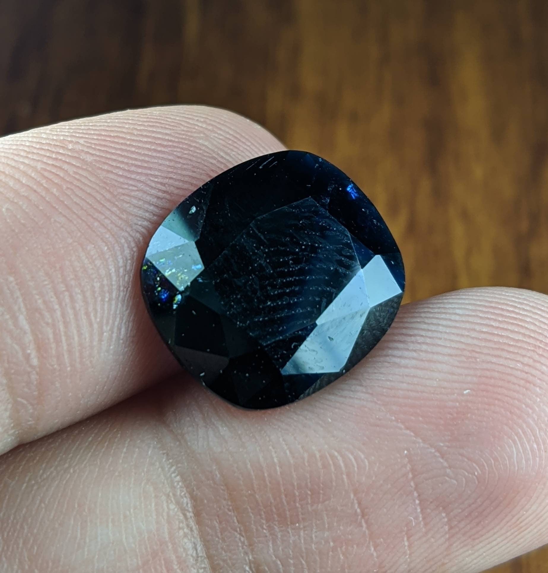 ARSAA GEMS AND MINERALSNatural fine quality beautiful 9.5 carats faceted radiant shape dark blue tourmaline gem - Premium  from ARSAA GEMS AND MINERALS - Just $90.00! Shop now at ARSAA GEMS AND MINERALS