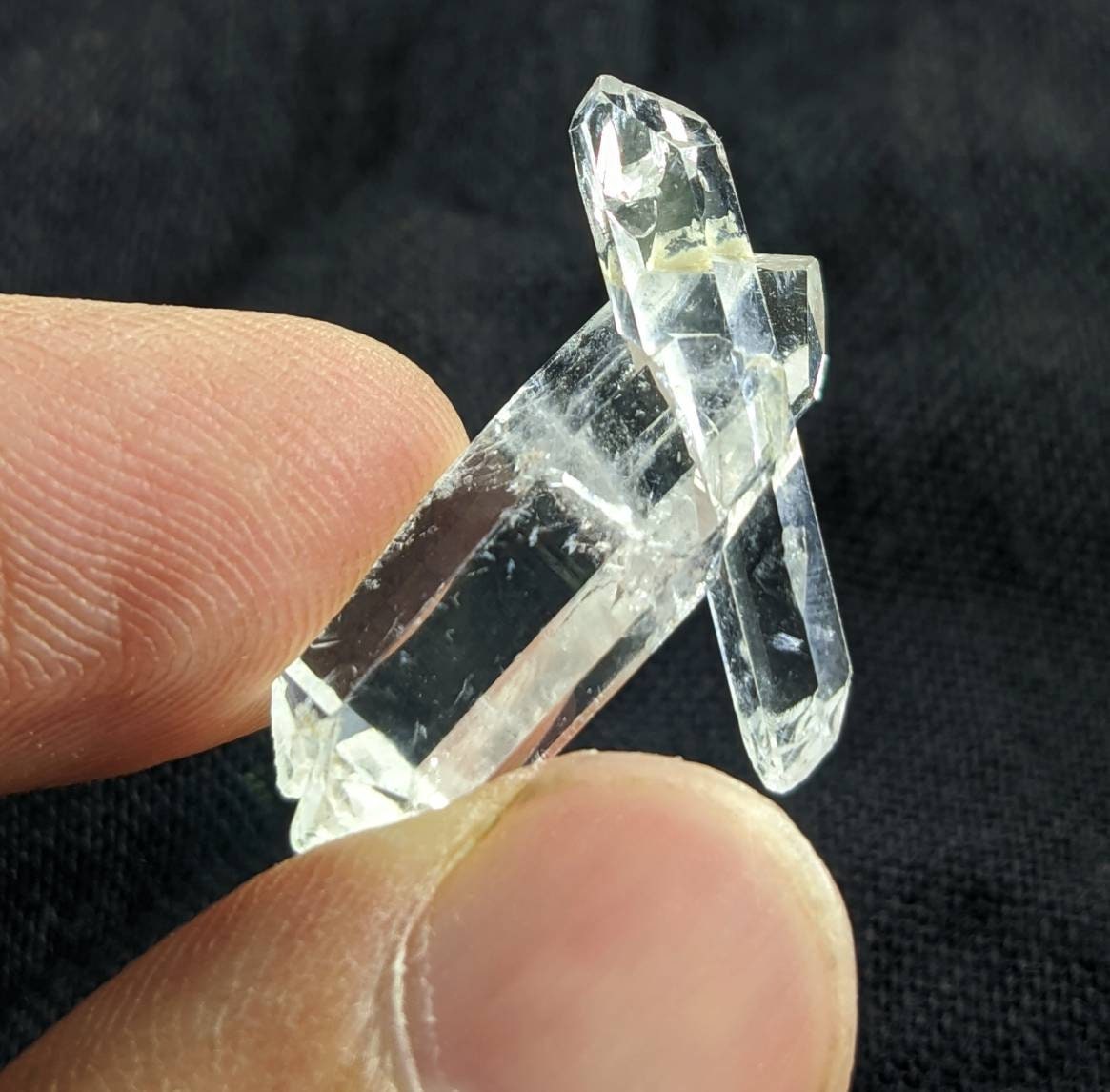 ARSAA GEMS AND MINERALSNatural fine quality beautiful 3 grams clear double terminated quartz cluster from Balochistan Pakistan - Premium  from ARSAA GEMS AND MINERALS - Just $15.00! Shop now at ARSAA GEMS AND MINERALS