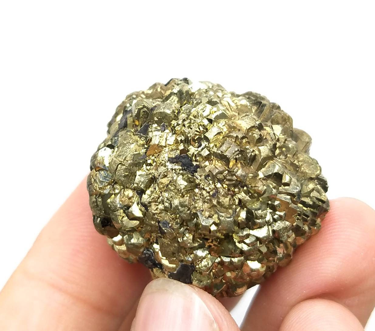 ARSAA GEMS AND MINERALSNatural new find big size golden Marcasite sphere shape cluster called prophecy stone from a new find in Darra Adam Khel KPK Pakistan - Premium  from ARSAA GEMS AND MINERALS - Just $25.00! Shop now at ARSAA GEMS AND MINERALS