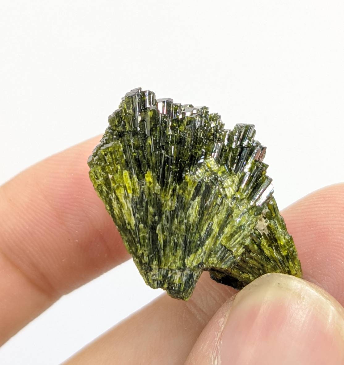 ARSAA GEMS AND MINERALSNatural green spray epidote crystal from Balochistan Pakistan, weight 10.4 grams - Premium  from ARSAA GEMS AND MINERALS - Just $20.00! Shop now at ARSAA GEMS AND MINERALS