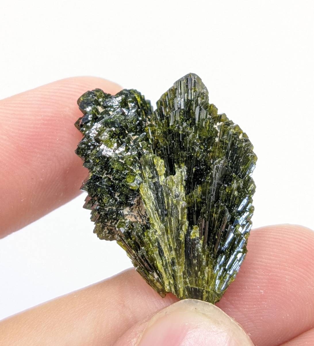 ARSAA GEMS AND MINERALSNatural green spray epidote crystal from Balochistan Pakistan, weight 10.4 grams - Premium  from ARSAA GEMS AND MINERALS - Just $20.00! Shop now at ARSAA GEMS AND MINERALS