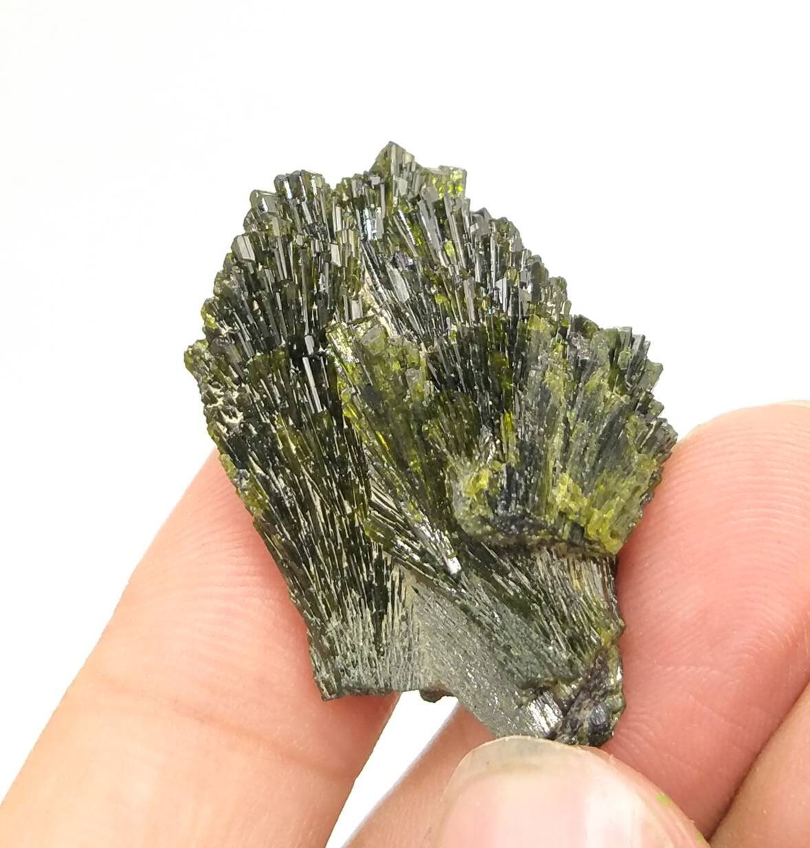 ARSAA GEMS AND MINERALSGrreen spray epidote crystal from Balochistan Pakistan, weight 16 grams - Premium  from ARSAA GEMS AND MINERALS - Just $25.00! Shop now at ARSAA GEMS AND MINERALS
