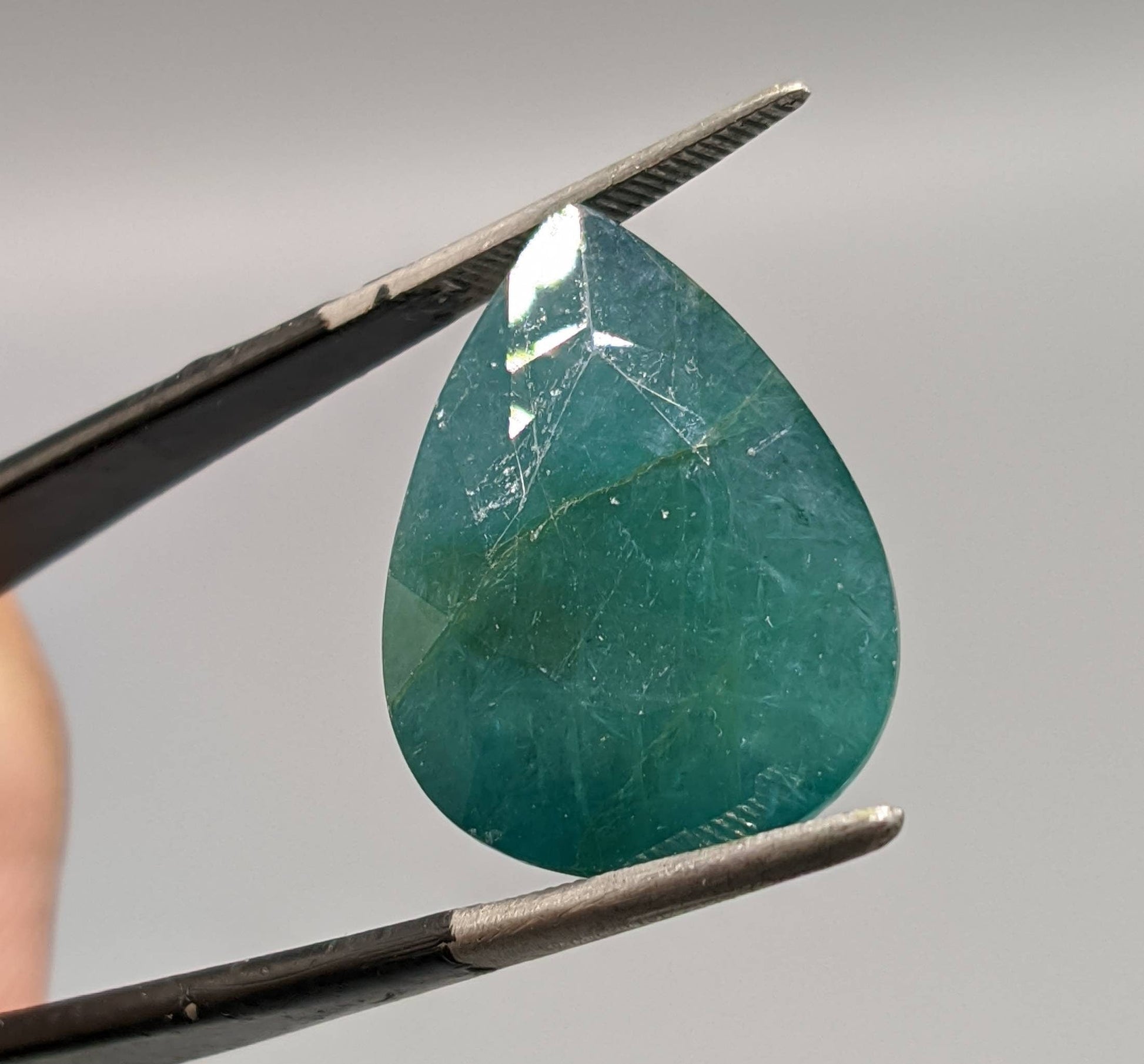 ARSAA GEMS AND MINERALSNatural top quality beautiful 18 carats pear shape faceted grandidierite gem - Premium  from ARSAA GEMS AND MINERALS - Just $40.00! Shop now at ARSAA GEMS AND MINERALS