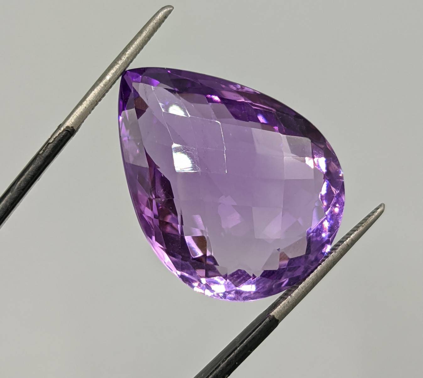 ARSAA GEMS AND MINERALSA natural 26 carats eye clean clarity deep purple color faceted checkerboard shape amethyst gem - Premium  from ARSAA GEMS AND MINERALS - Just $60.00! Shop now at ARSAA GEMS AND MINERALS