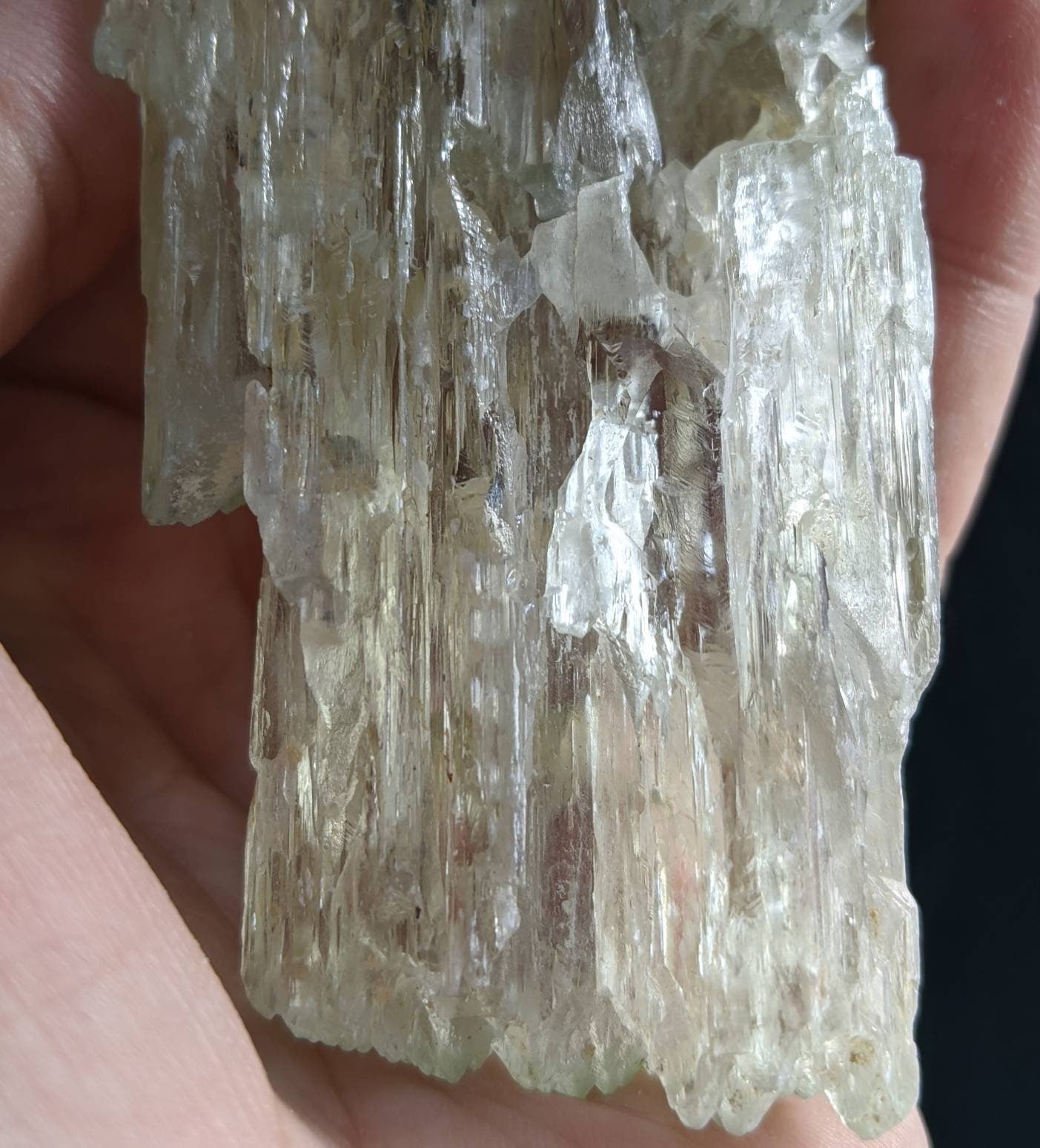 ARSAA GEMS AND MINERALSAn aesthetic 188 grams yellow colors clear lustrous etched kunzite crystal from Afghanistan - Premium  from ARSAA GEMS AND MINERALS - Just $200.00! Shop now at ARSAA GEMS AND MINERALS