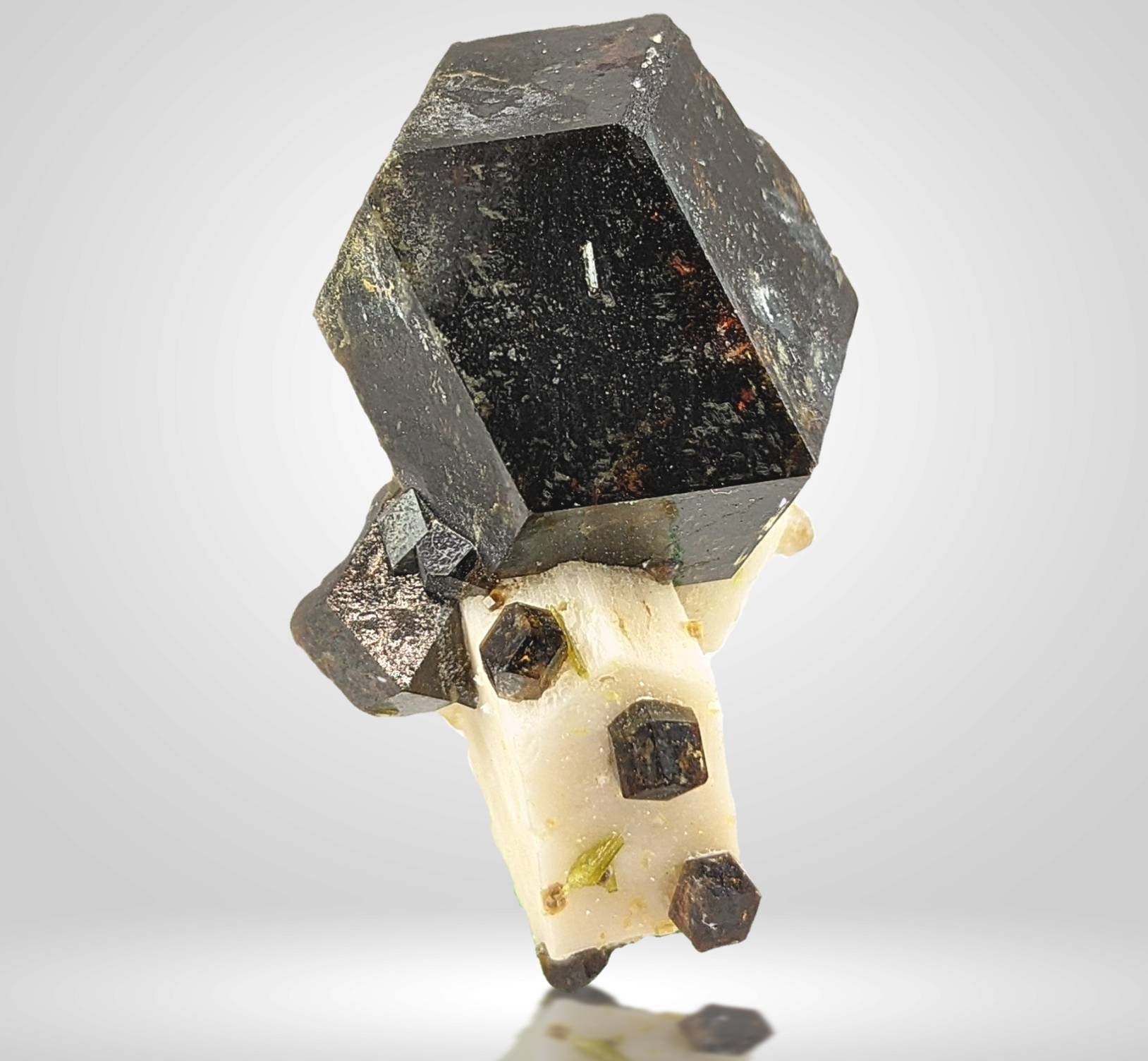 ARSAA GEMS AND MINERALSOn matrix andradite garnet with green epidote crystals from Pakistan, 7.5 grams - Premium  from ARSAA GEMS AND MINERALS - Just $30.00! Shop now at ARSAA GEMS AND MINERALS