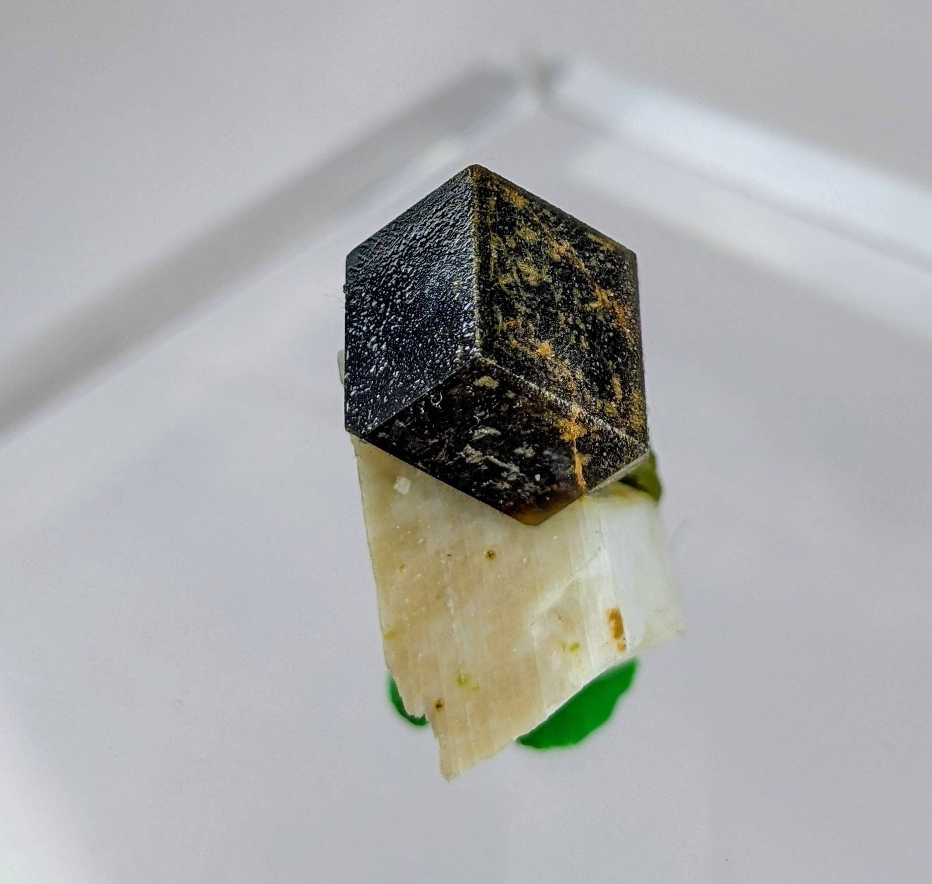 ARSAA GEMS AND MINERALSOn matrix andradite garnet with green epidote crystals from Pakistan, 5.4 grams - Premium  from ARSAA GEMS AND MINERALS - Just $25.00! Shop now at ARSAA GEMS AND MINERALS