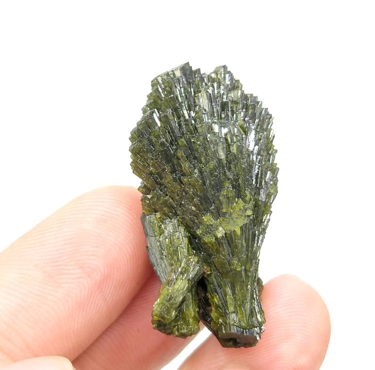 ARSAA GEMS AND MINERALSGrreen spray epidote crystal from Balochistan Pakistan, weight 14.1 grams - Premium  from ARSAA GEMS AND MINERALS - Just $25.00! Shop now at ARSAA GEMS AND MINERALS
