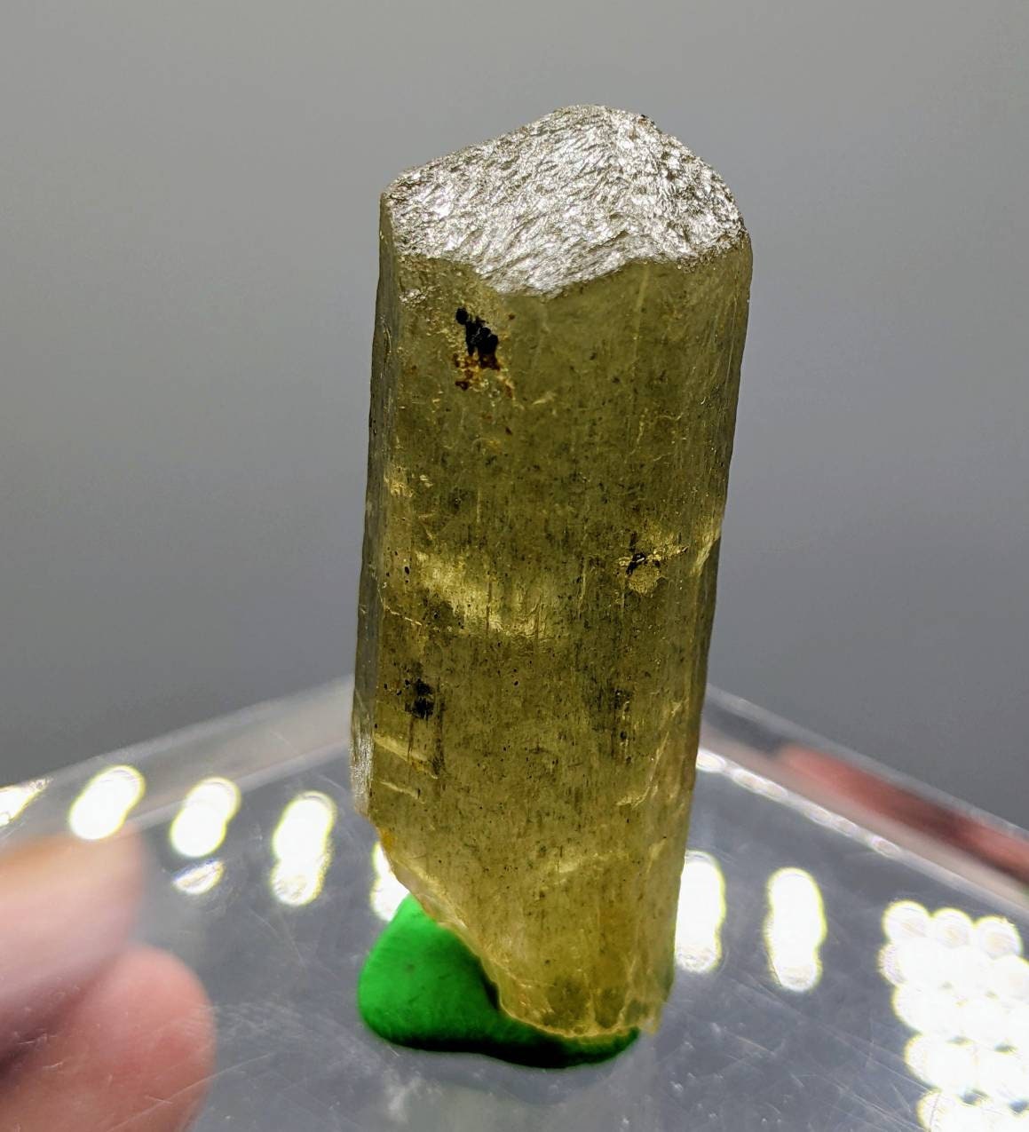ARSAA GEMS AND MINERALSNatural fine quality beautiful 17.4 grams green scapolite crystal - Premium  from ARSAA GEMS AND MINERALS - Just $30.00! Shop now at ARSAA GEMS AND MINERALS