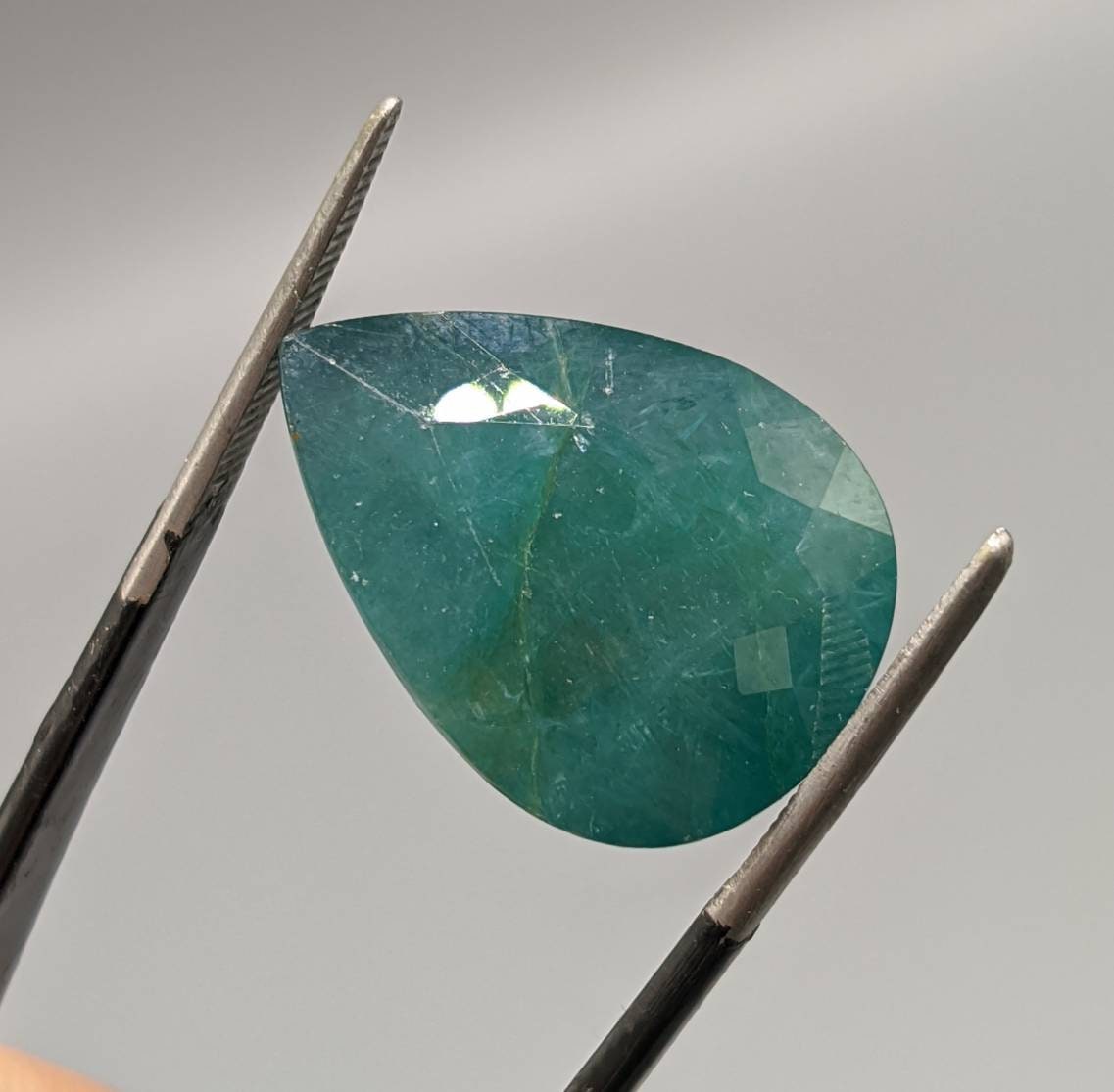 ARSAA GEMS AND MINERALSNatural top quality beautiful 18 carats pear shape faceted grandidierite gem - Premium  from ARSAA GEMS AND MINERALS - Just $40.00! Shop now at ARSAA GEMS AND MINERALS