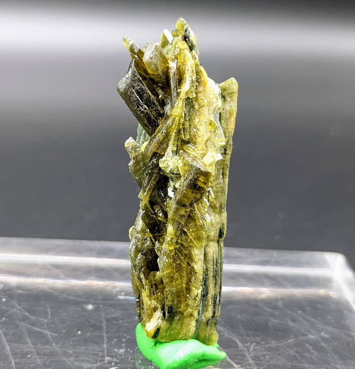 ARSAA GEMS AND MINERALSNatural aesthetic 6.8 grams Beautiful vertical green epidote crystal from KP Pakistan - Premium  from ARSAA GEMS AND MINERALS - Just $25.00! Shop now at ARSAA GEMS AND MINERALS