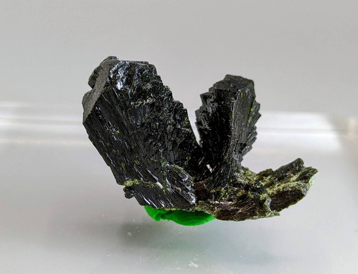 ARSAA GEMS AND MINERALSNatural green spray bowtie epidote crystal from Balochistan Pakistan, weight 9.8 grams - Premium  from ARSAA GEMS AND MINERALS - Just $35.00! Shop now at ARSAA GEMS AND MINERALS