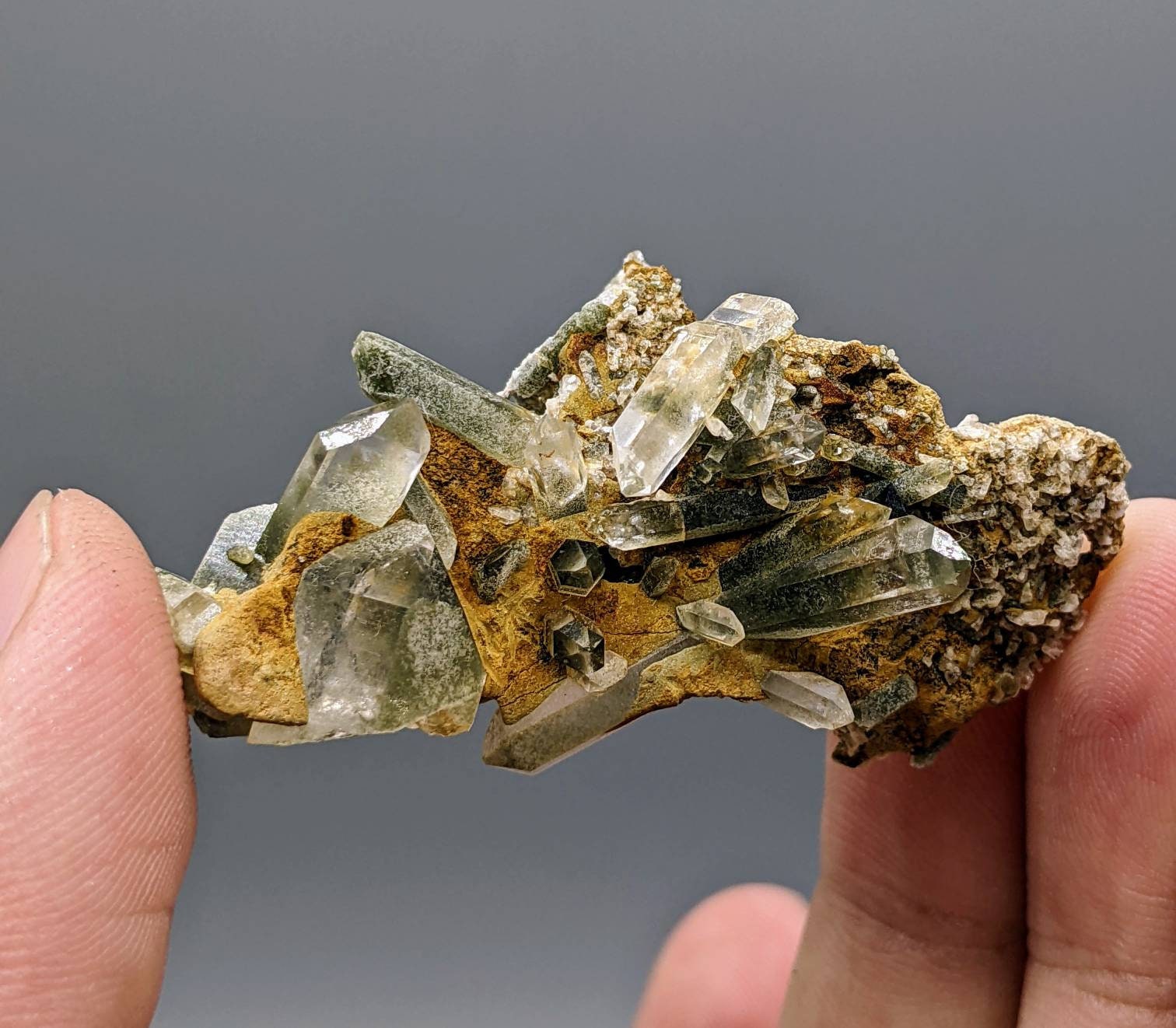 ARSAA GEMS AND MINERALSNatural top quality beautiful 16.7 grams chlorine quartz Cluster from Balochistan Pakistan - Premium  from ARSAA GEMS AND MINERALS - Just $25.00! Shop now at ARSAA GEMS AND MINERALS