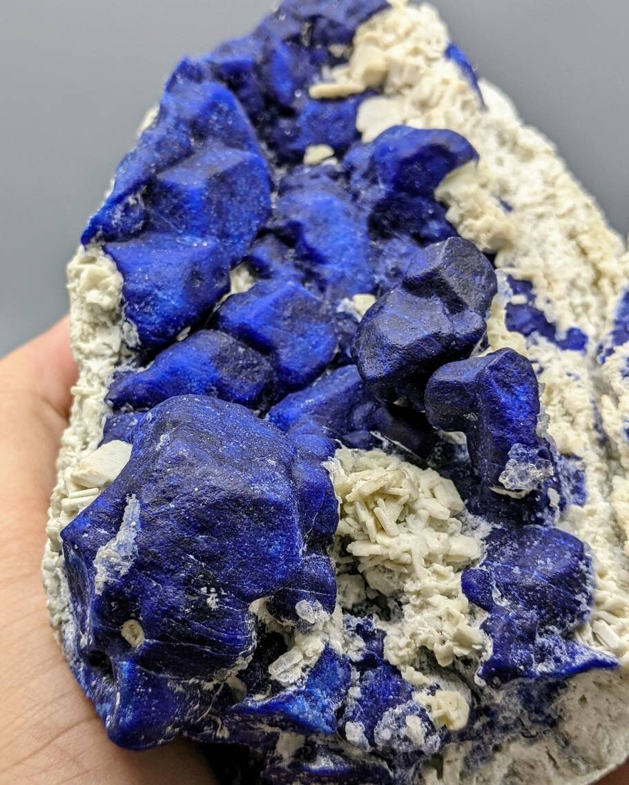 ARSAA GEMS AND MINERALSHauyne var. lazurite and White Gonnardite. A very aesthetic specimen from Afghanistan - Premium  from ARSAA GEMS AND MINERALS - Just $800.00! Shop now at ARSAA GEMS AND MINERALS