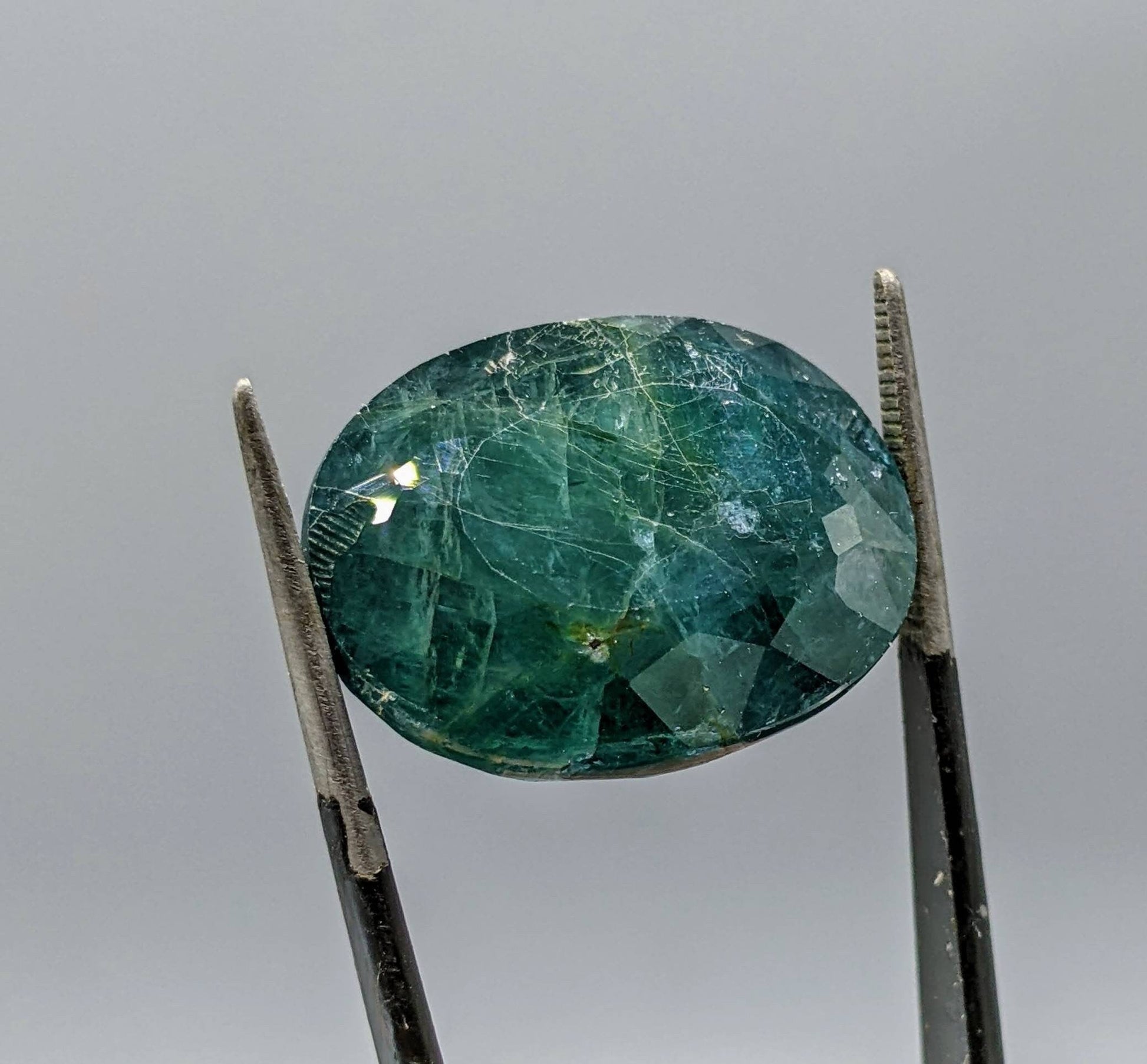 ARSAA GEMS AND MINERALSTop Quality beautiful natural 34 carats faceted oval shape grandidierite gem - Premium  from ARSAA GEMS AND MINERALS - Just $100.00! Shop now at ARSAA GEMS AND MINERALS