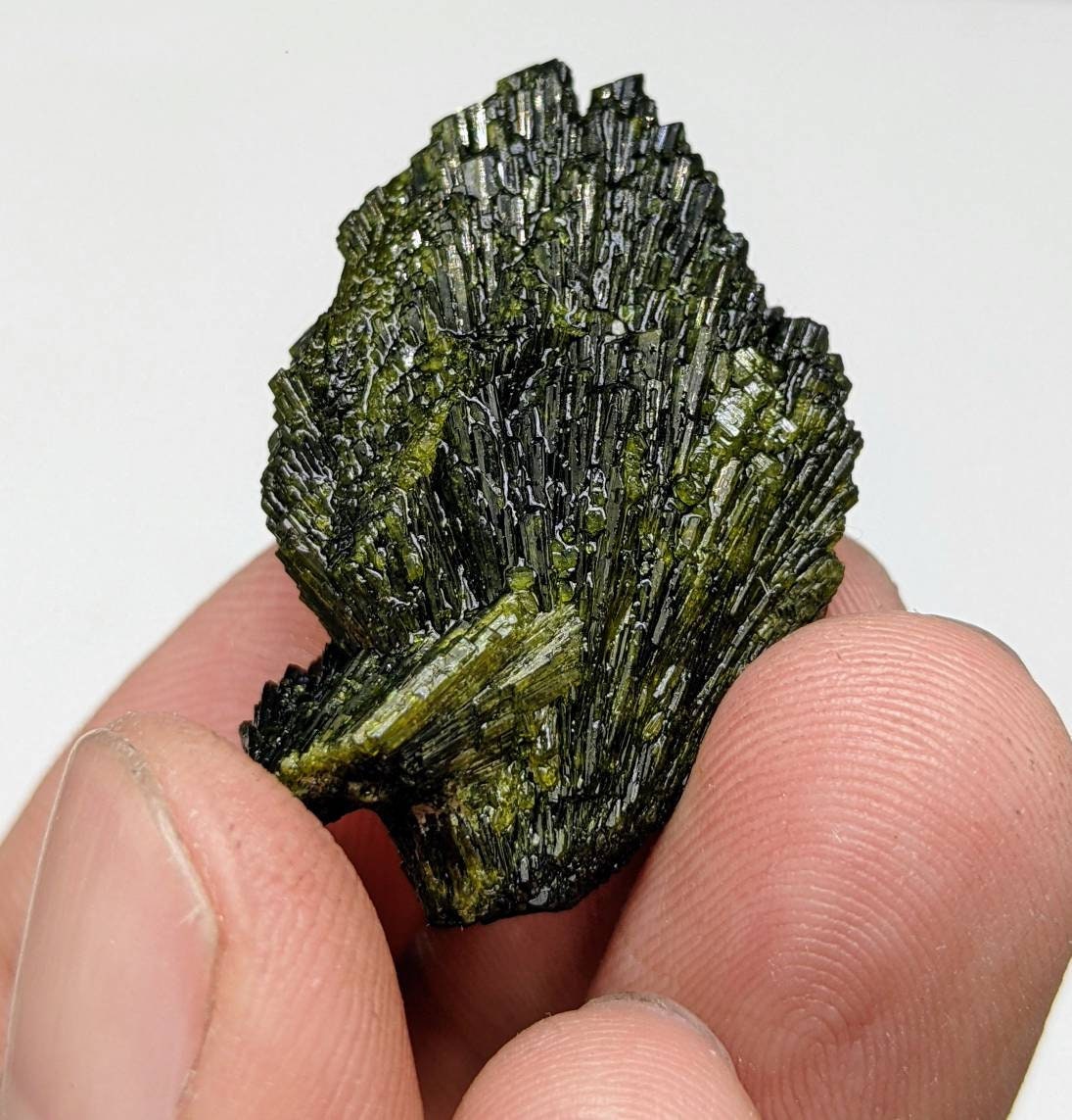 ARSAA GEMS AND MINERALSNatural green spray epidote crystal from Balochistan Pakistan, weight 11.2 grams - Premium  from ARSAA GEMS AND MINERALS - Just $20.00! Shop now at ARSAA GEMS AND MINERALS