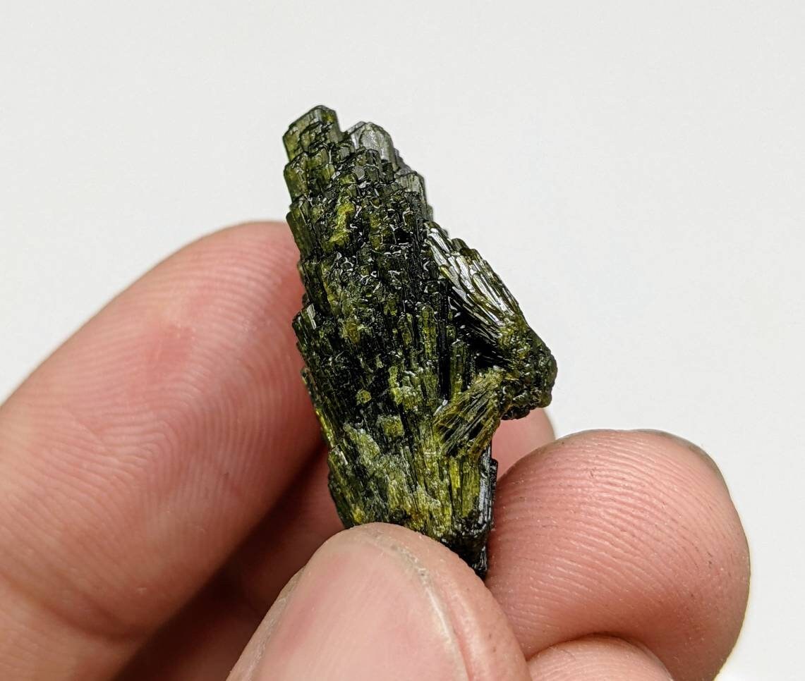 ARSAA GEMS AND MINERALSNatural green spray epidote crystal from Balochistan Pakistan, weight 8.4 grams - Premium  from ARSAA GEMS AND MINERALS - Just $20.00! Shop now at ARSAA GEMS AND MINERALS