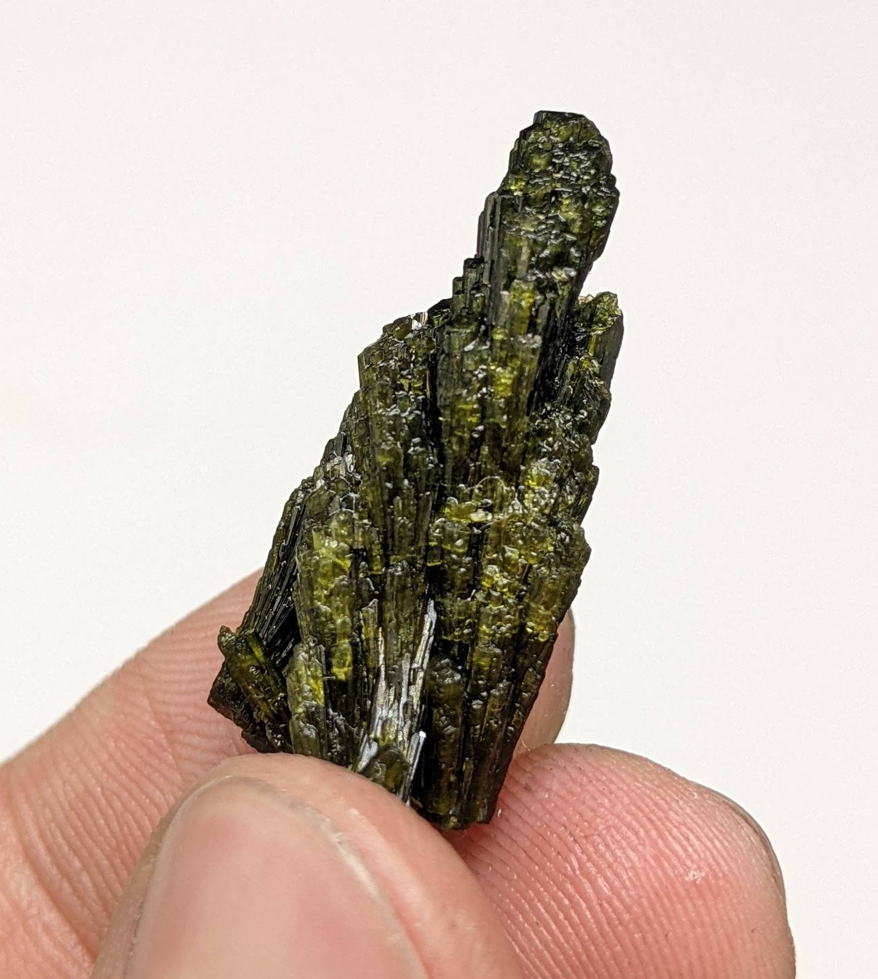ARSAA GEMS AND MINERALSNatural green spray epidote cluster from Balochistan Pakistan, weight 5.6 grams - Premium  from ARSAA GEMS AND MINERALS - Just $15.00! Shop now at ARSAA GEMS AND MINERALS
