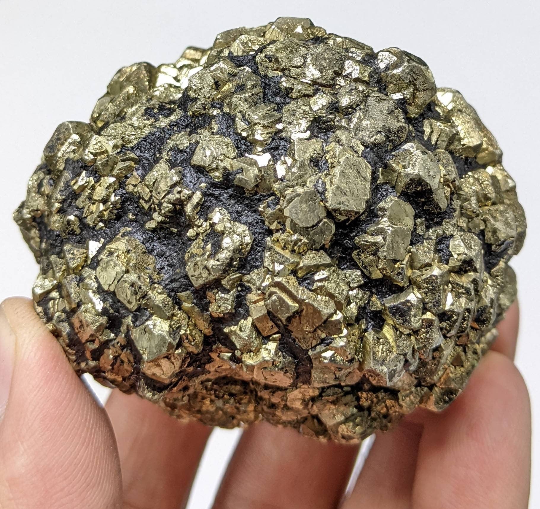 ARSAA GEMS AND MINERALSNew find big size golden Marcasite sphere shape cluster also called prophecy stone from a new find in Darra Adam Khel KPK Pakistan, 373 gram - Premium  from ARSAA GEMS AND MINERALS - Just $80.00! Shop now at ARSAA GEMS AND MINERALS