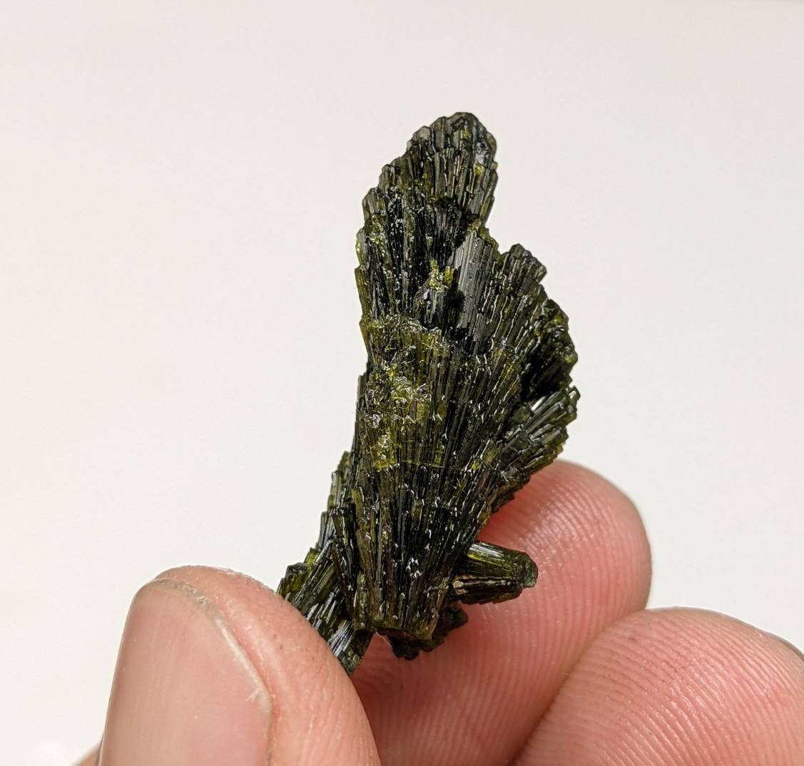 ARSAA GEMS AND MINERALSNatural green spray epidote cluster from Balochistan Pakistan, weight 5.6 grams - Premium  from ARSAA GEMS AND MINERALS - Just $15.00! Shop now at ARSAA GEMS AND MINERALS