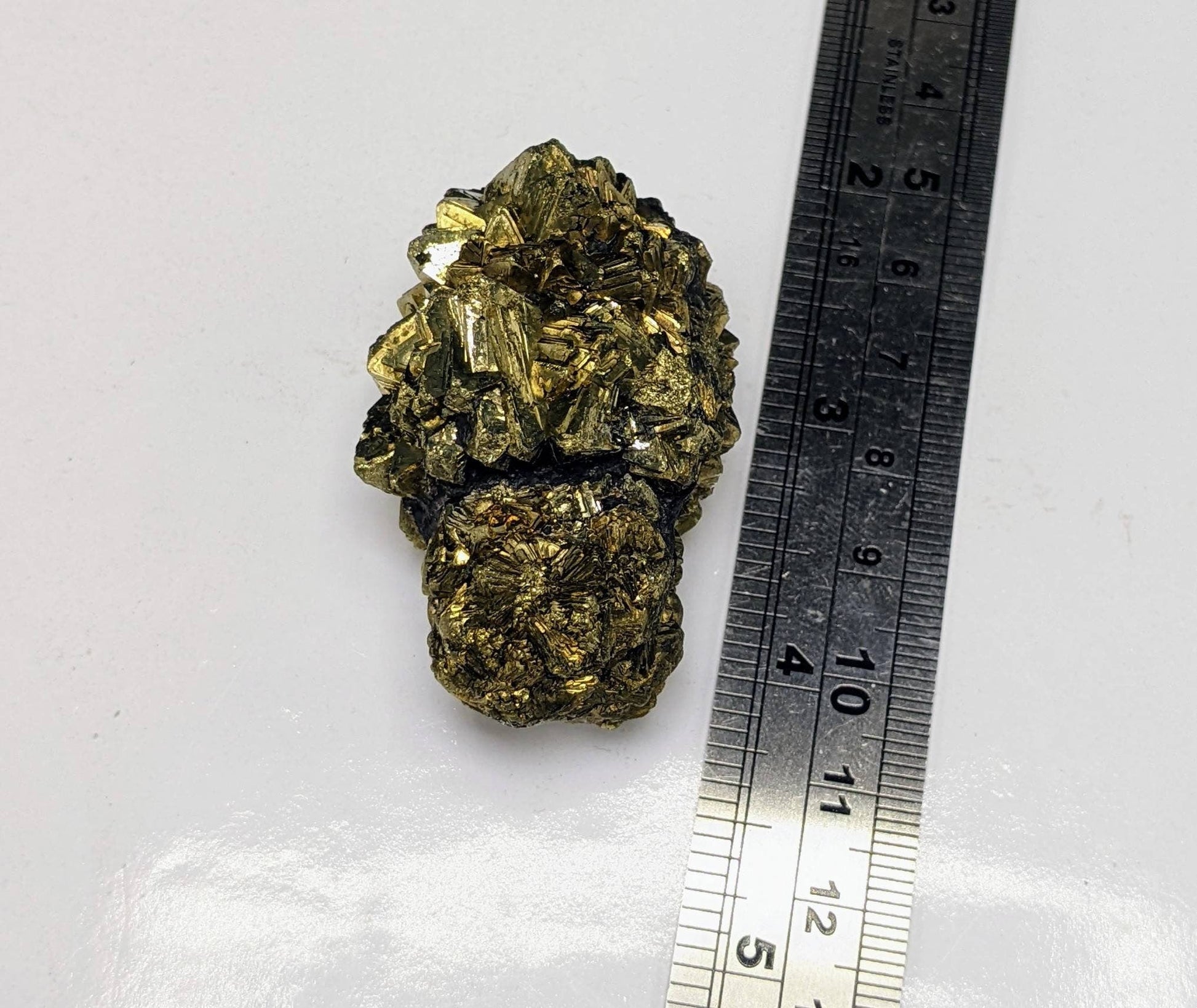 ARSAA GEMS AND MINERALSNew find big size golden Marcasite sphere shape cluster also called prophecy stone from a new find in Darra Adam Khel KPK Pakistan, 109.4 g - Premium  from ARSAA GEMS AND MINERALS - Just $60.00! Shop now at ARSAA GEMS AND MINERALS