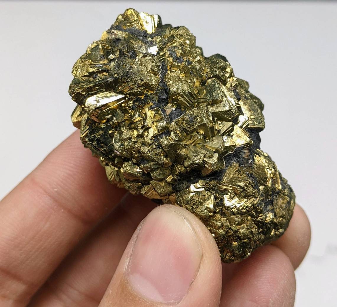 ARSAA GEMS AND MINERALSNew find big size golden Marcasite sphere shape cluster also called prophecy stone from a new find in Darra Adam Khel KPK Pakistan, 109.4 g - Premium  from ARSAA GEMS AND MINERALS - Just $60.00! Shop now at ARSAA GEMS AND MINERALS