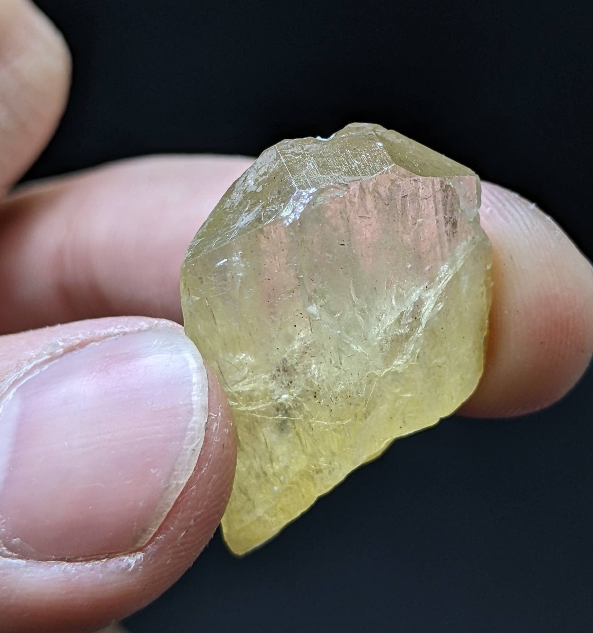 ARSAA GEMS AND MINERALSYellow Richterite var vanchite terminated crystal from Badakhshan Afghanistan, 5.8 grams - Premium  from ARSAA GEMS AND MINERALS - Just $30.00! Shop now at ARSAA GEMS AND MINERALS