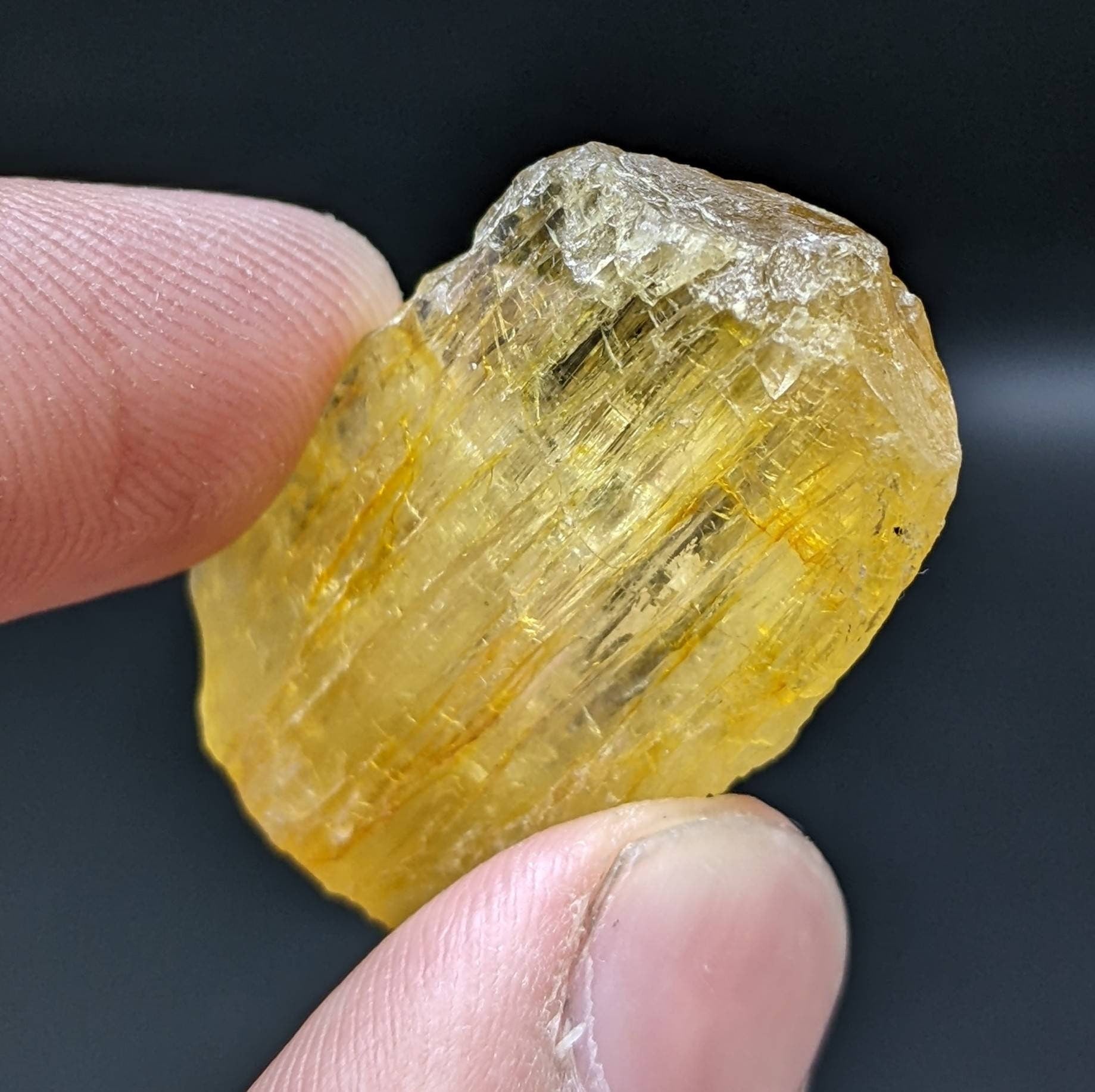 ARSAA GEMS AND MINERALSYellow Richterite var vanchite terminated crystal from Badakhshan Afghanistan, 12 grams - Premium  from ARSAA GEMS AND MINERALS - Just $35.00! Shop now at ARSAA GEMS AND MINERALS